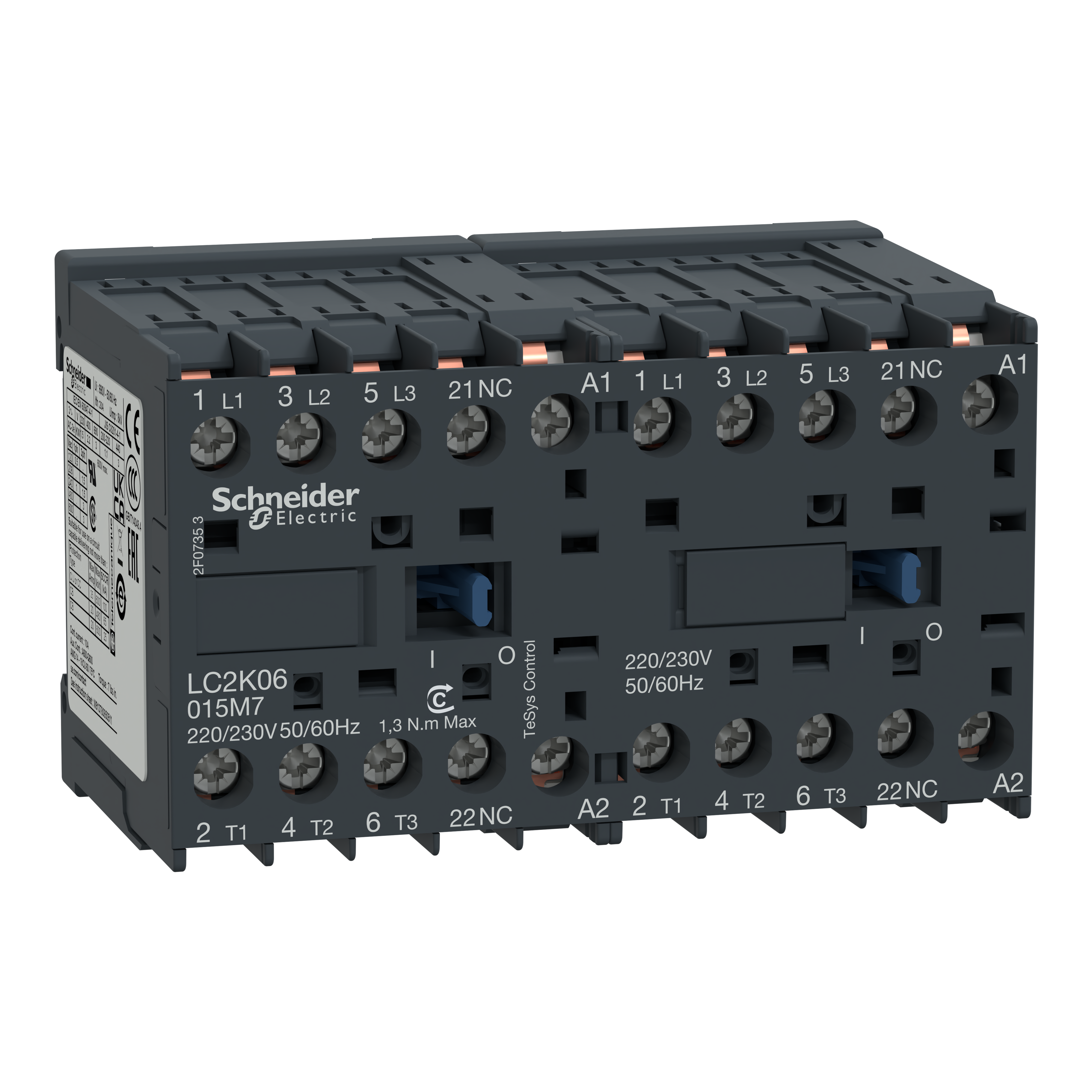 SCHNEIDER ELECTRIC - Teleinvertitore TeSys LC2K – 3 poli – AC3 – 440 V 9 A – 48 V CA