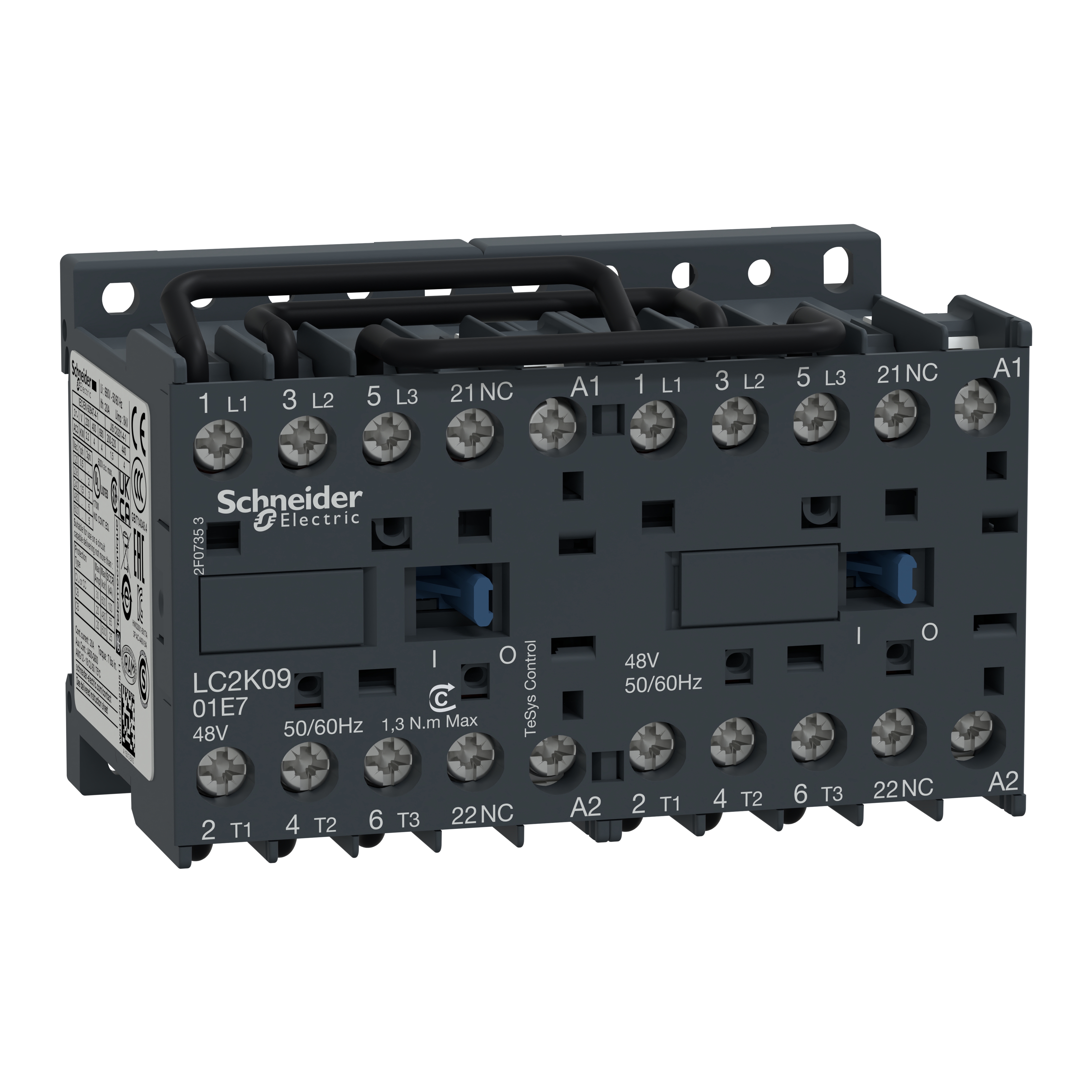 SCHNEIDER ELECTRIC - Teleinvertitore TeSys LC2K - 3 poli - AC3 440V 9 A - 110 V CA