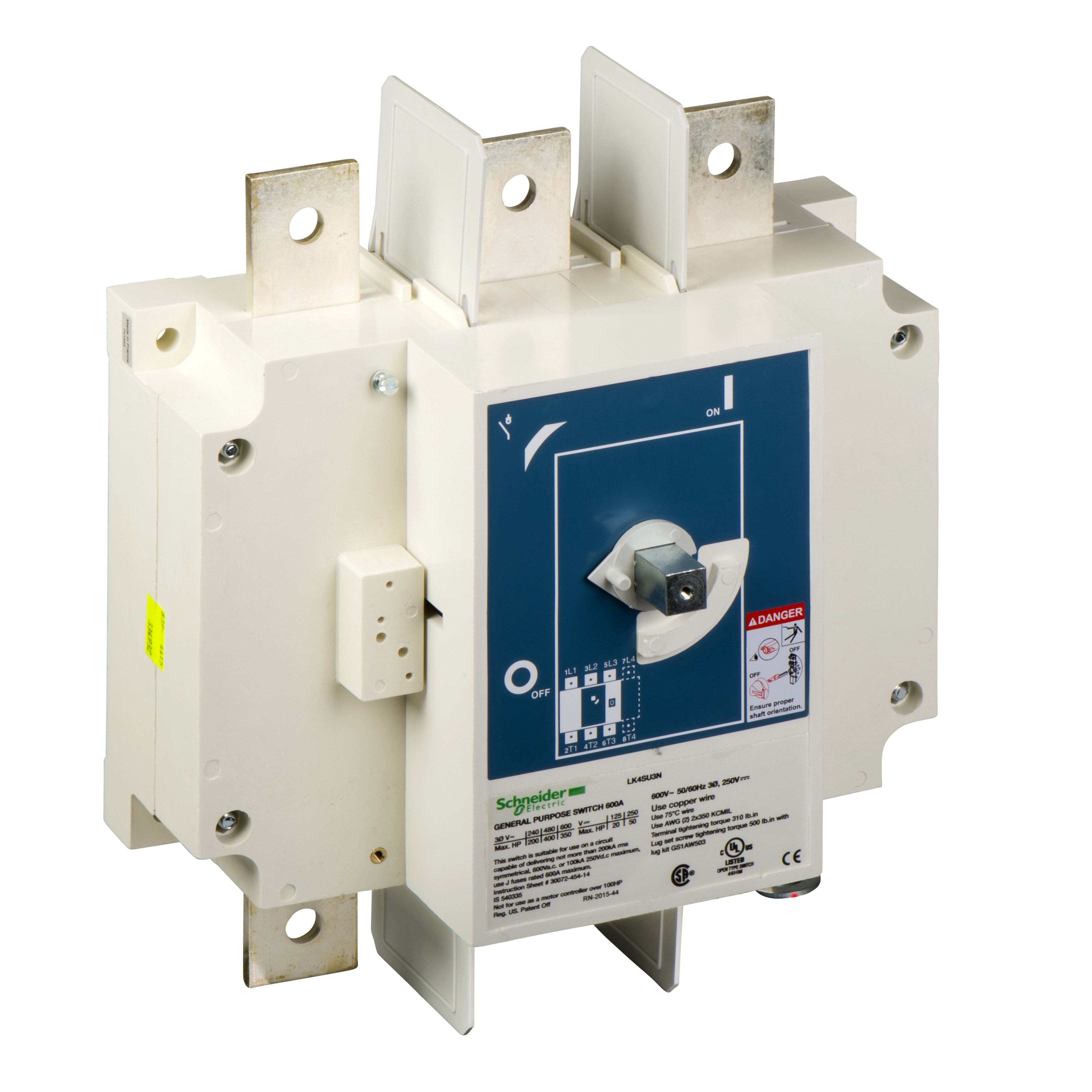 SCHNEIDER ELECTRIC - SEZ. 3P 600 A UL98