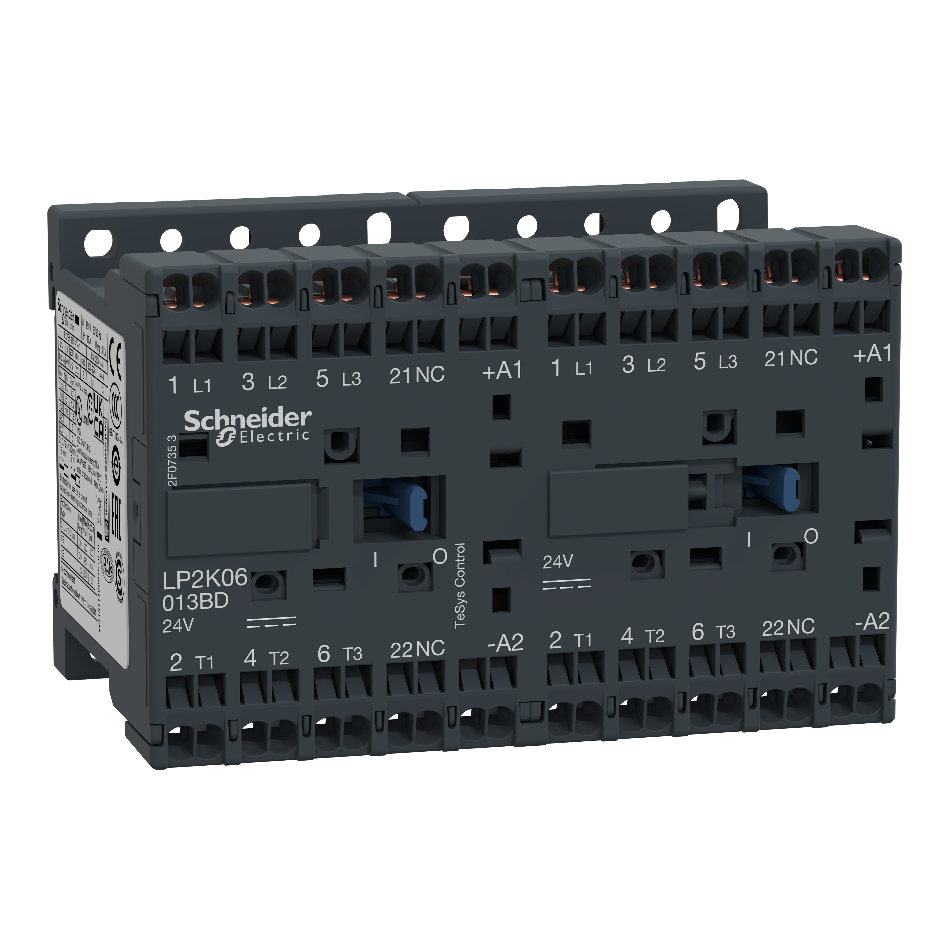 SCHNEIDER ELECTRIC - Teleinvertitore TeSys LP2K - 3 poli - AC3 440V 9 A - 24 V CC