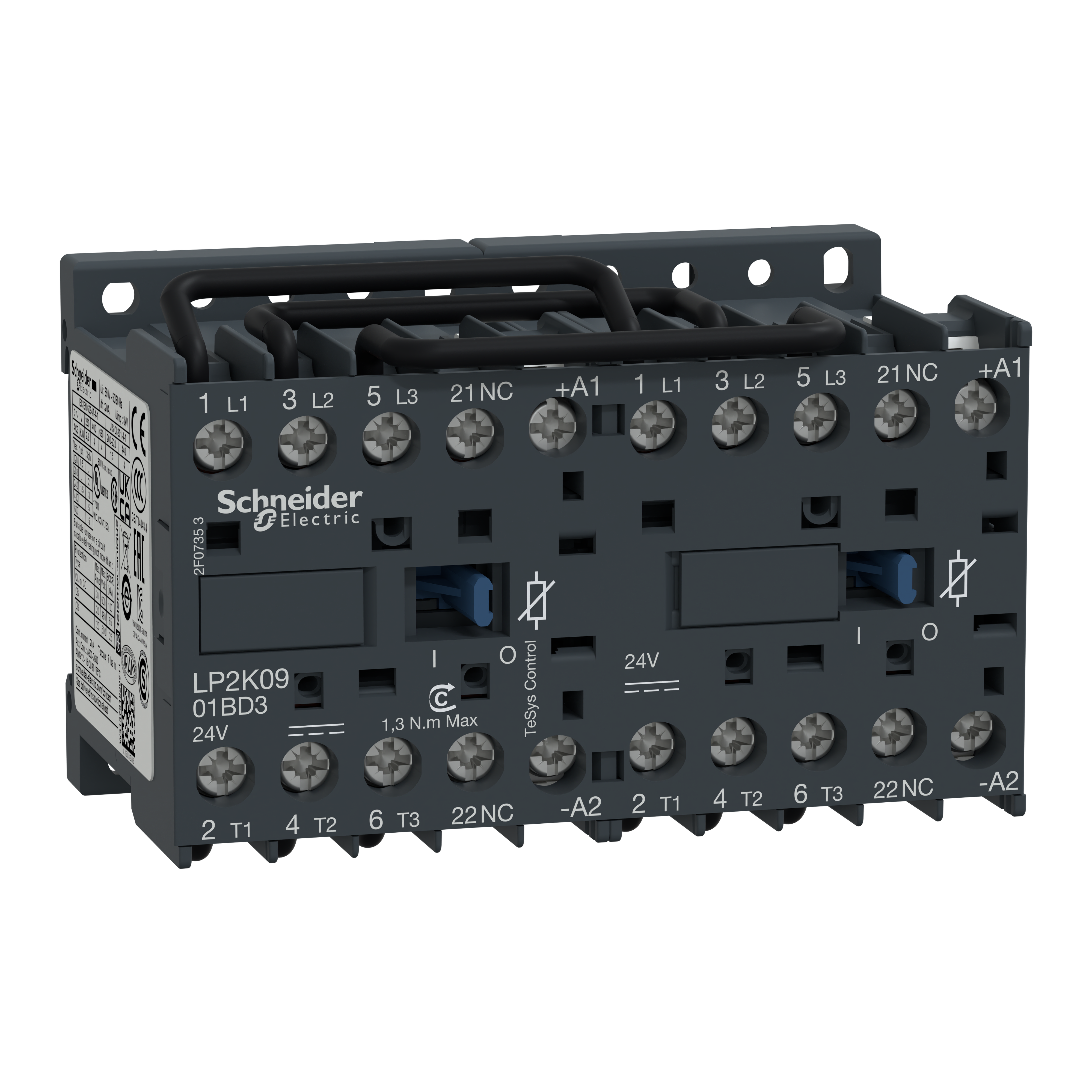 SCHNEIDER ELECTRIC - Teleinvertitore TeSys LP2K - 3 poli - AC3 440V 9 A - 24 V CC