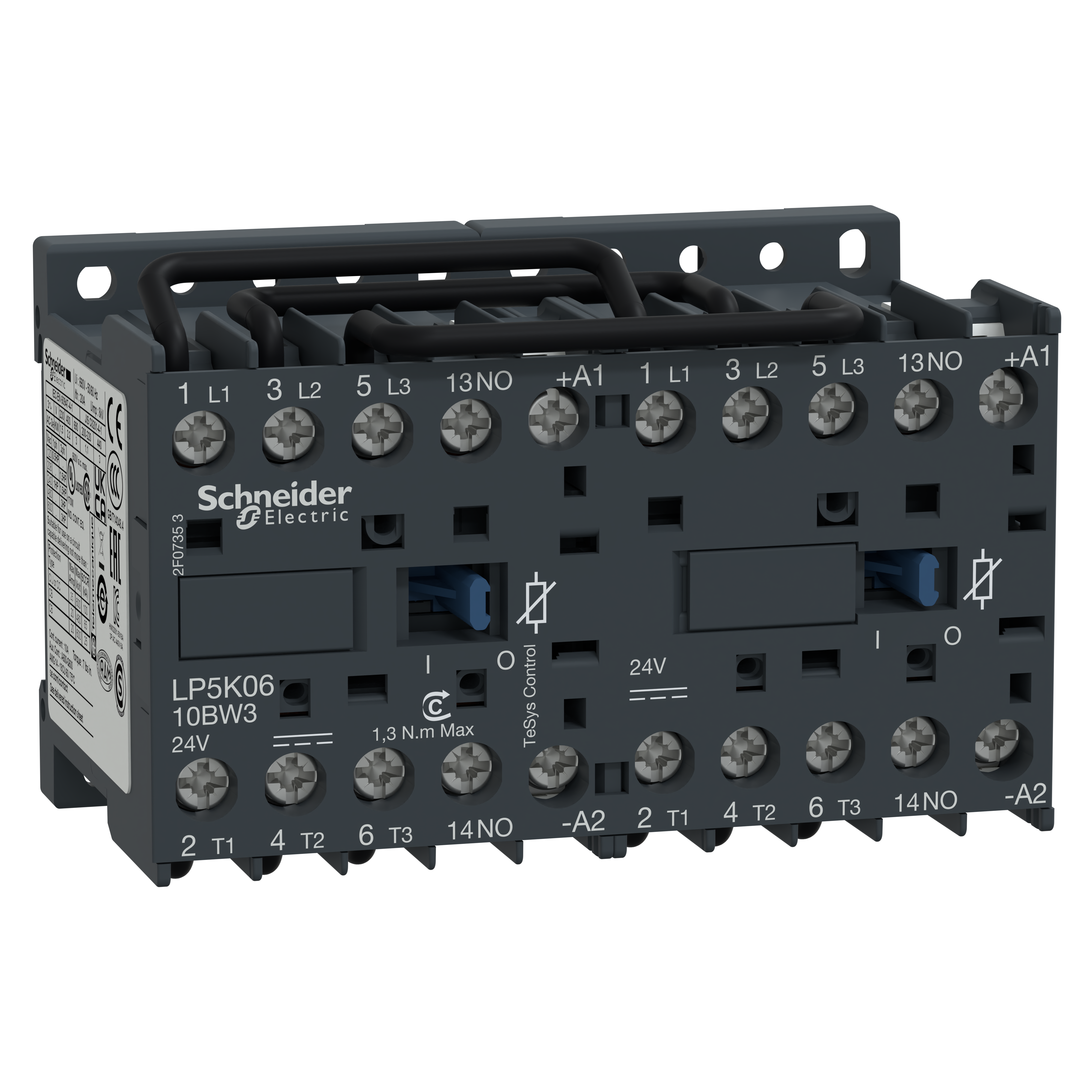 SCHNEIDER ELECTRIC - Teleinvertitore TeSys LP5K - 3 poli - AC3 440V 6 A - 24 V CA