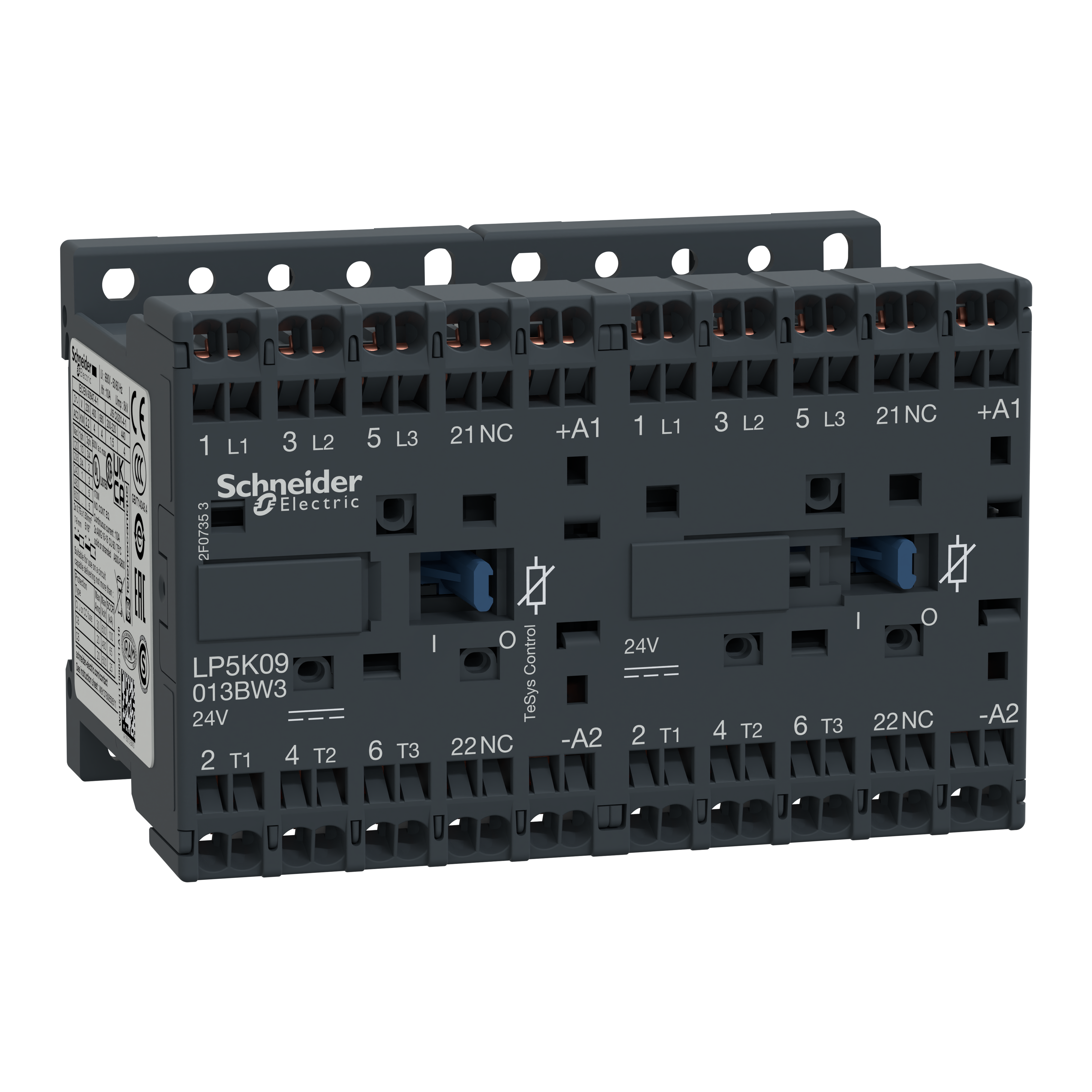 SCHNEIDER ELECTRIC - Teleinvertitore TeSys LP5-K - 3 poli - CA-3 440V 9 A - Bobina 24 V CA