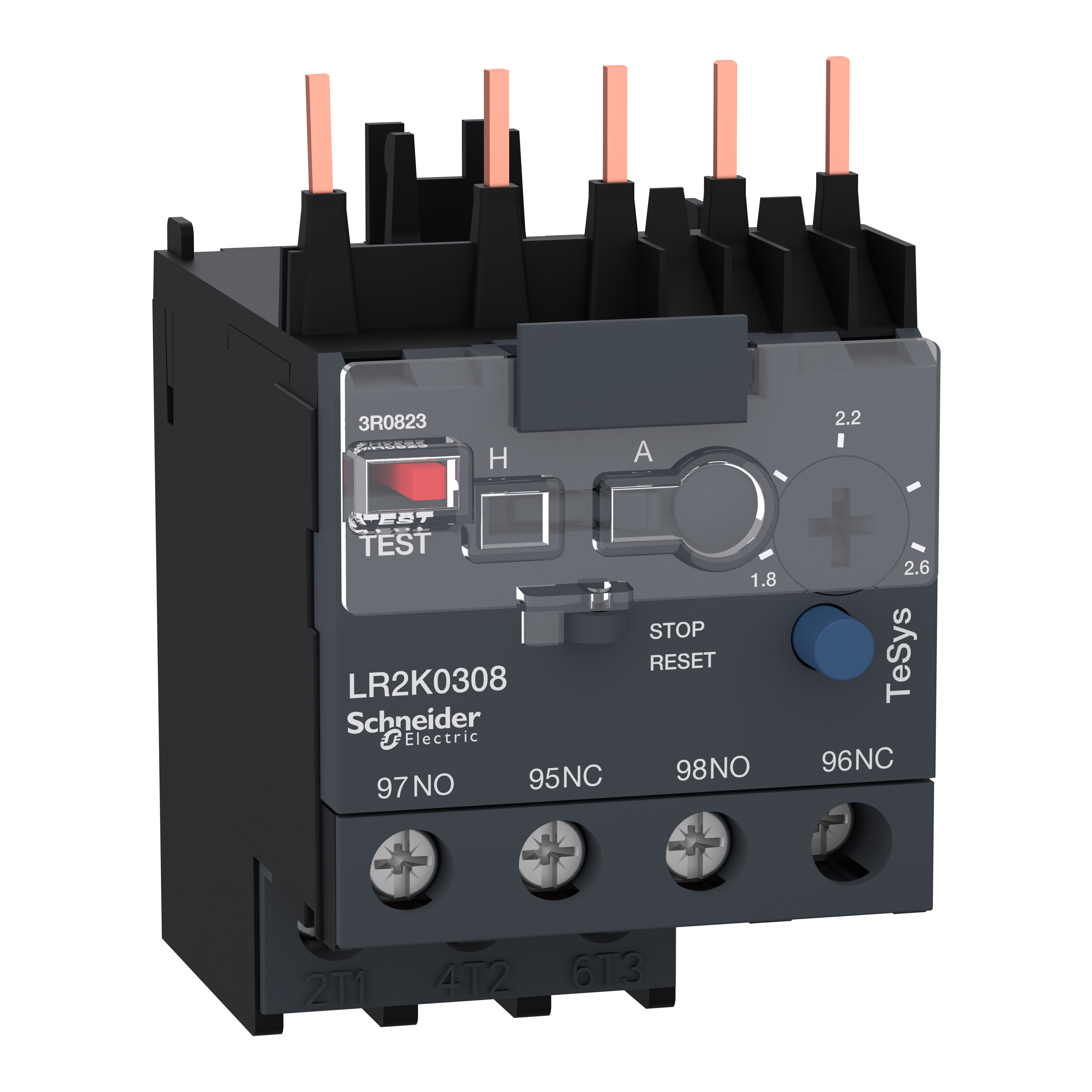 SCHNEIDER ELECTRIC - Relè sovraccarico termico per motore - TeSys LR2 K - 1,8..2,6 A - Classe 10A