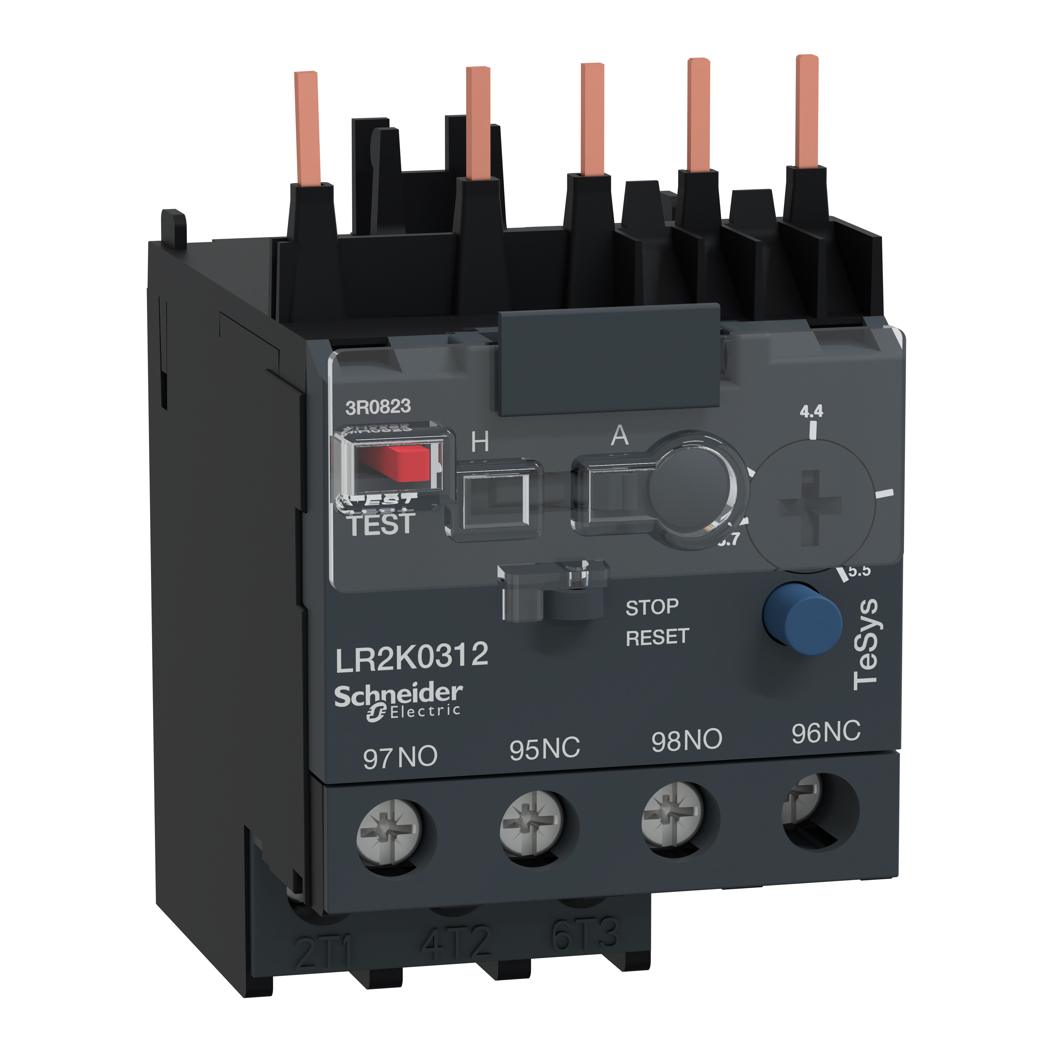 SCHNEIDER ELECTRIC - Relè sovraccarico termico per motore - TeSys LR2 K - 3,7..5,5 A - Classe 10A