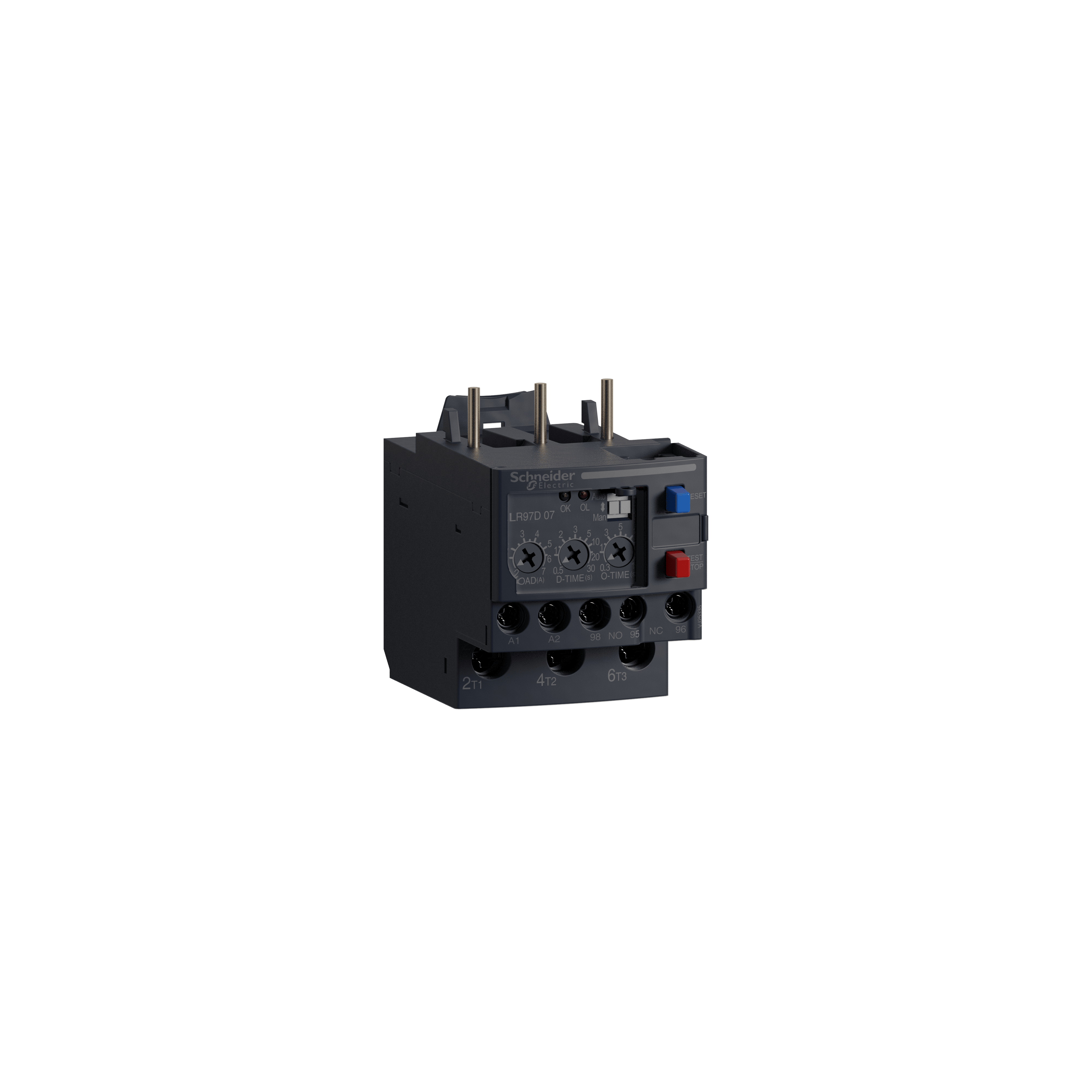 SCHNEIDER ELECTRIC - Relè di sovracorrente elettronico TeSys LR97 - 1,2..7 A - 24 Vca/cc