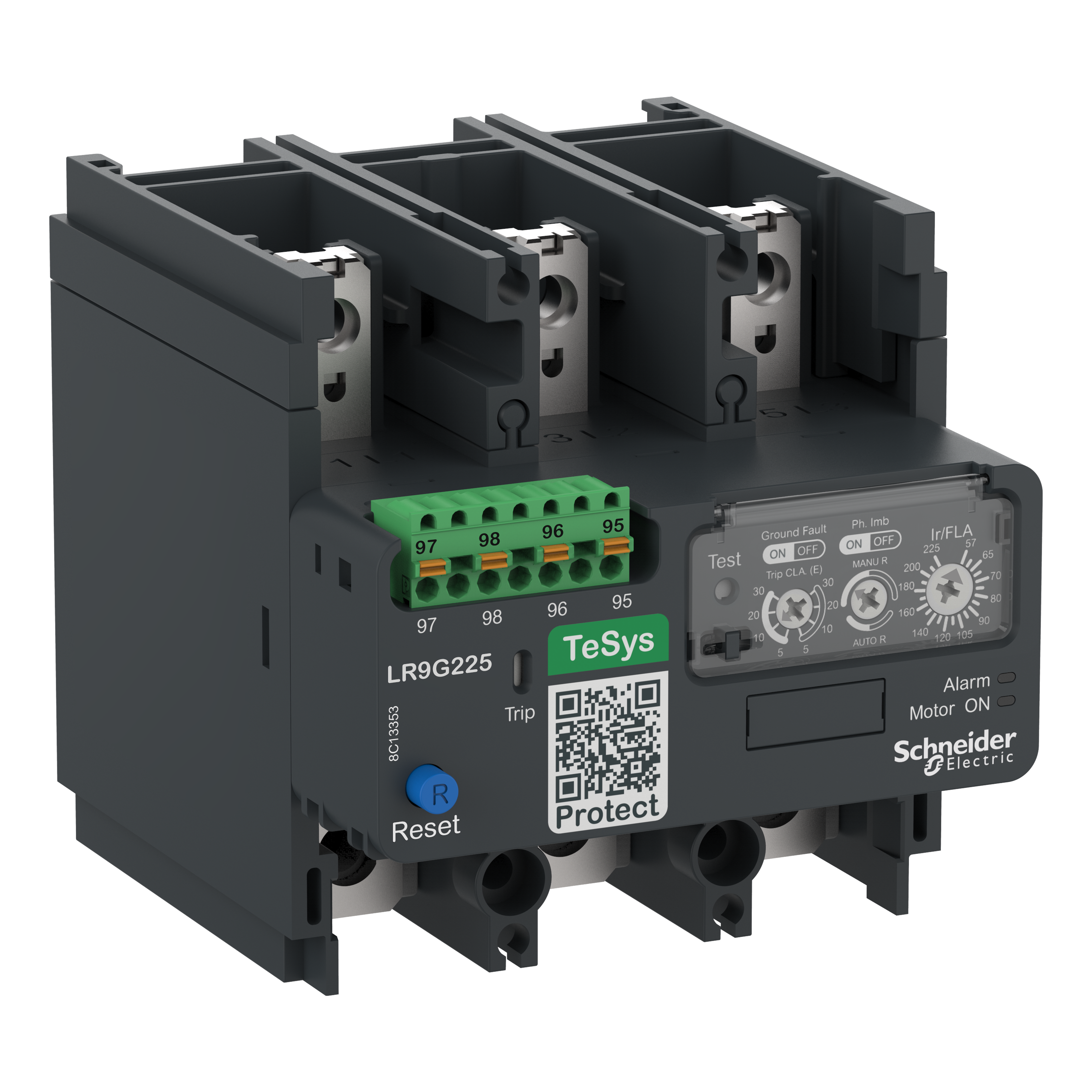 SCHNEIDER ELECTRIC - Relè termico elettronico, TeSys Giga, 57…225 A, classe 5E…30E, connessioni push-in