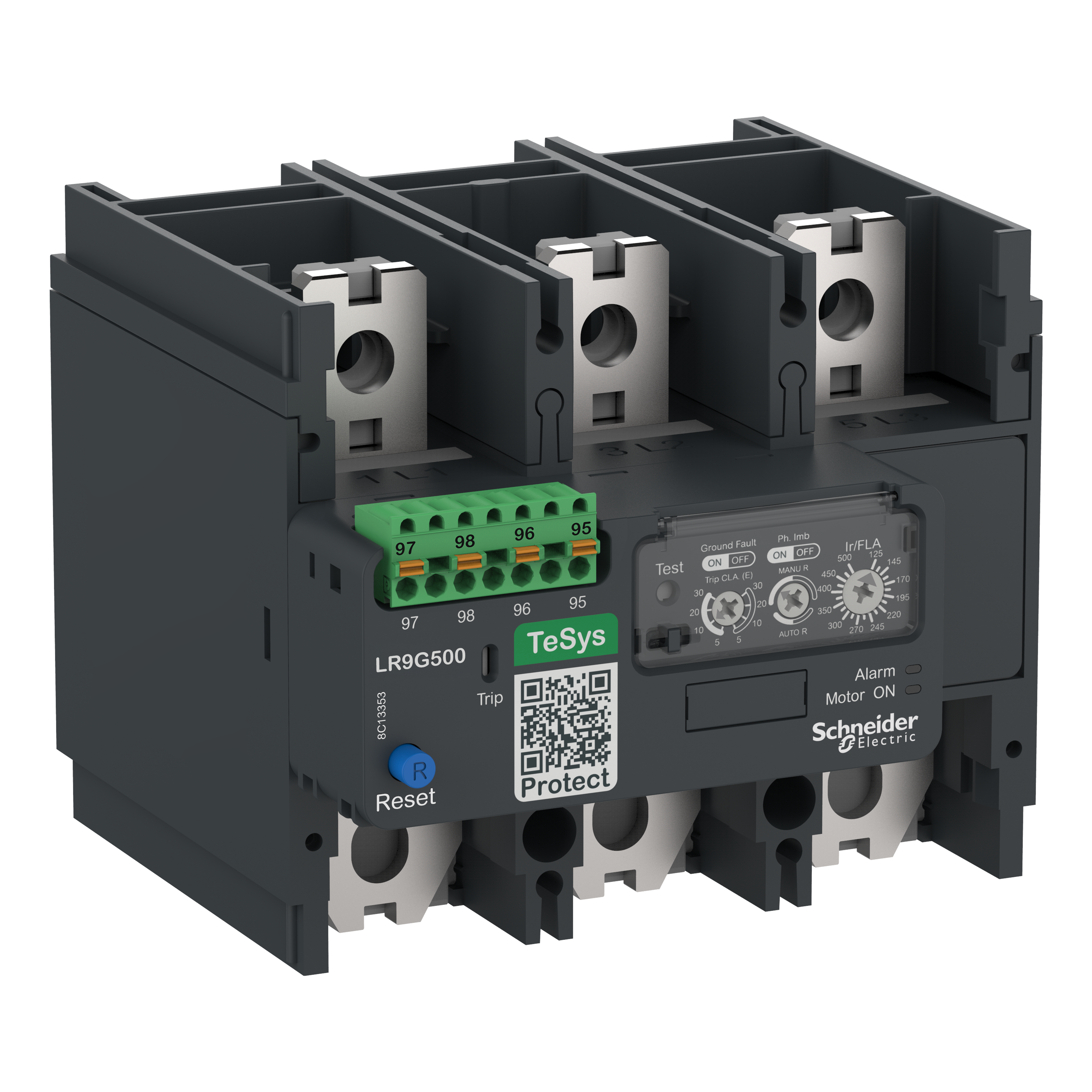 SCHNEIDER ELECTRIC - Relè termico elettronico, TeSys Giga, 125…500 A, classe 5E…30E, connessioni push-in