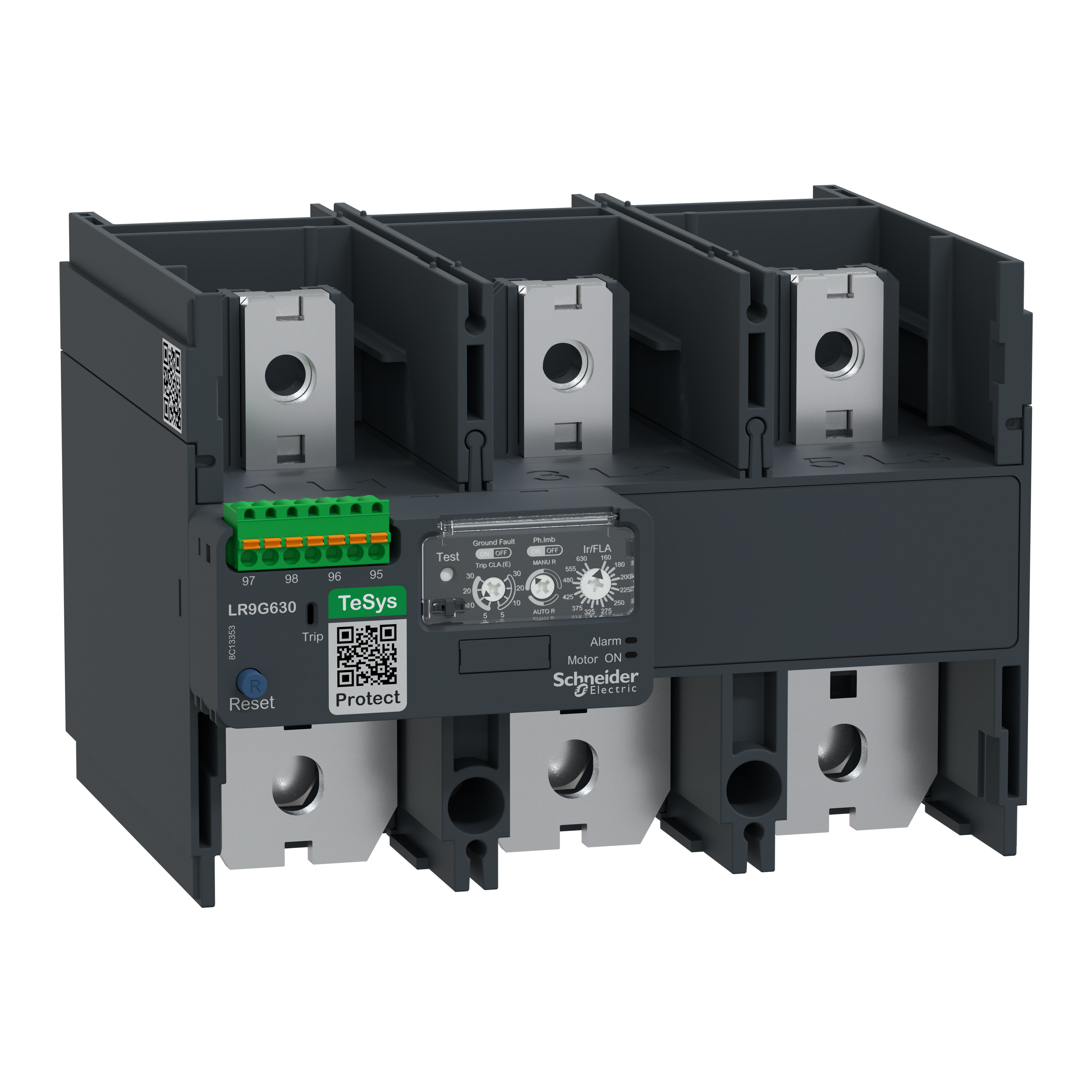 SCHNEIDER ELECTRIC - Relè di sovraccarico termico elettronico, TeSys Giga, 160-630 A, classe 5E-30E, collegamento di controllo a innesto