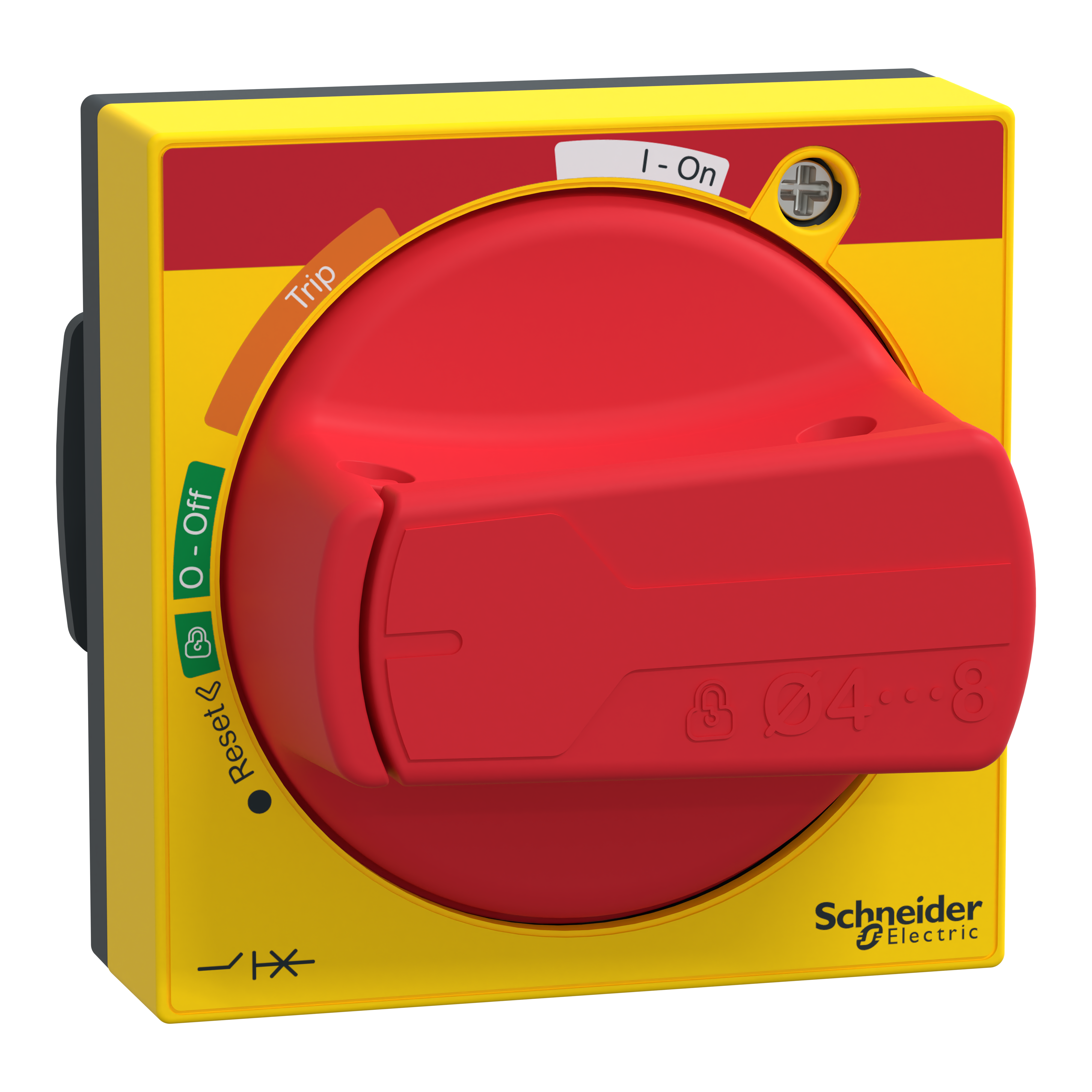 SCHNEIDER ELECTRIC - manovra universale, ComPacT NSXm, manovra rossa/fronte giallo, IP54, parte di ricambio