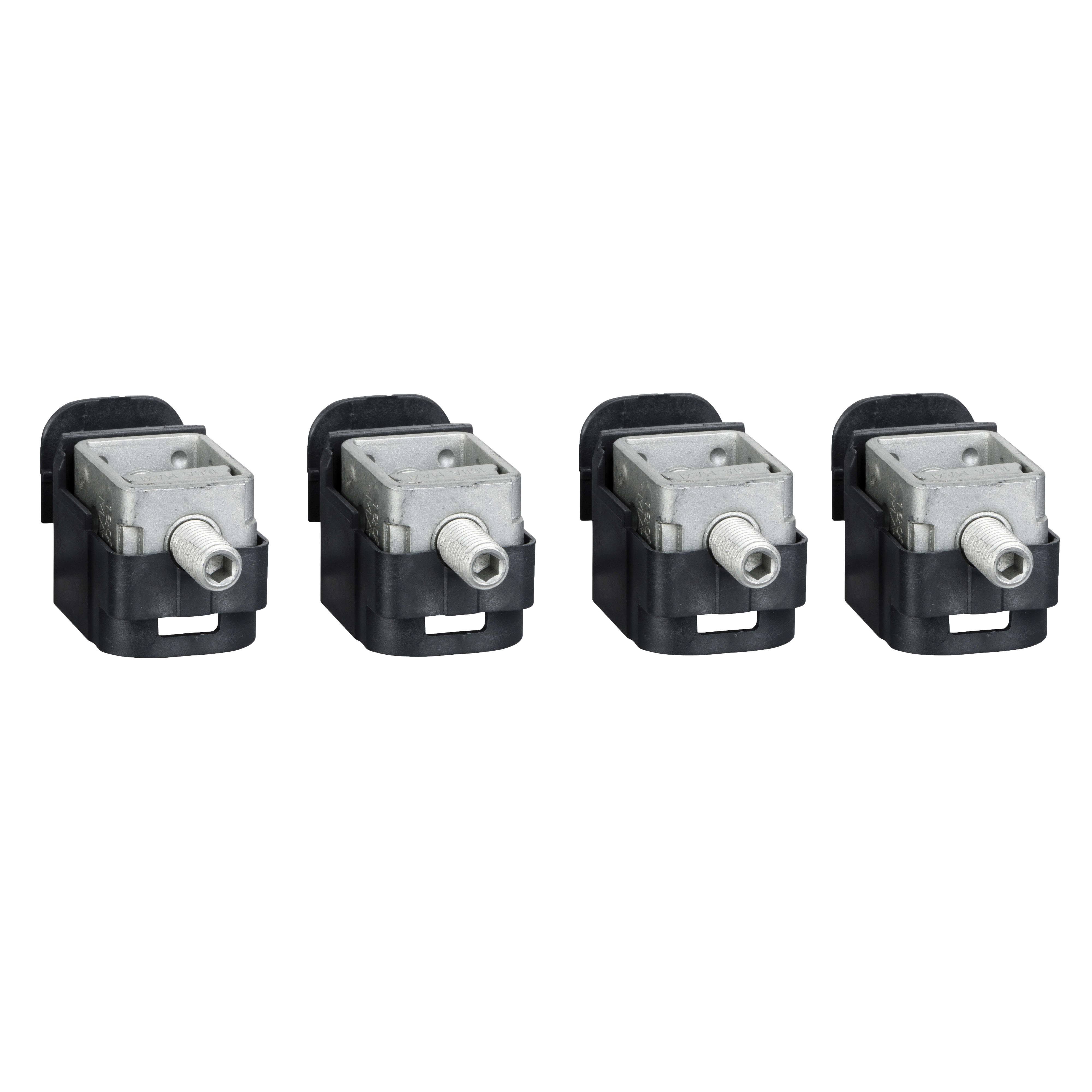 SCHNEIDER ELECTRIC - 4 morsetti in acciaio - per 1 cavo 1,5..95 mm² - INS250, NSX100..250