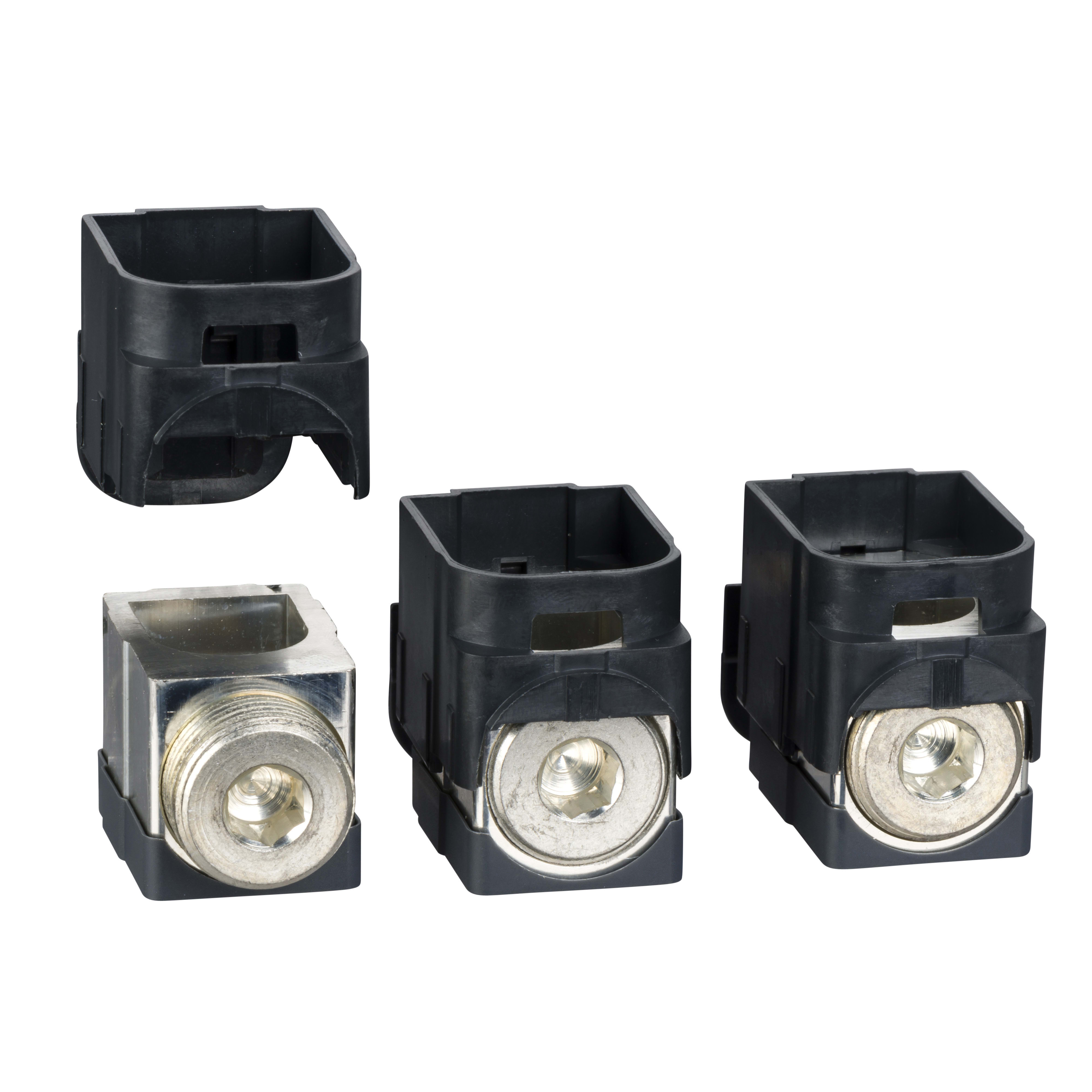 SCHNEIDER ELECTRIC - 3 morsetti in alluminio - per 1 cavo 120..185 mm² - INS250, NSX100..250