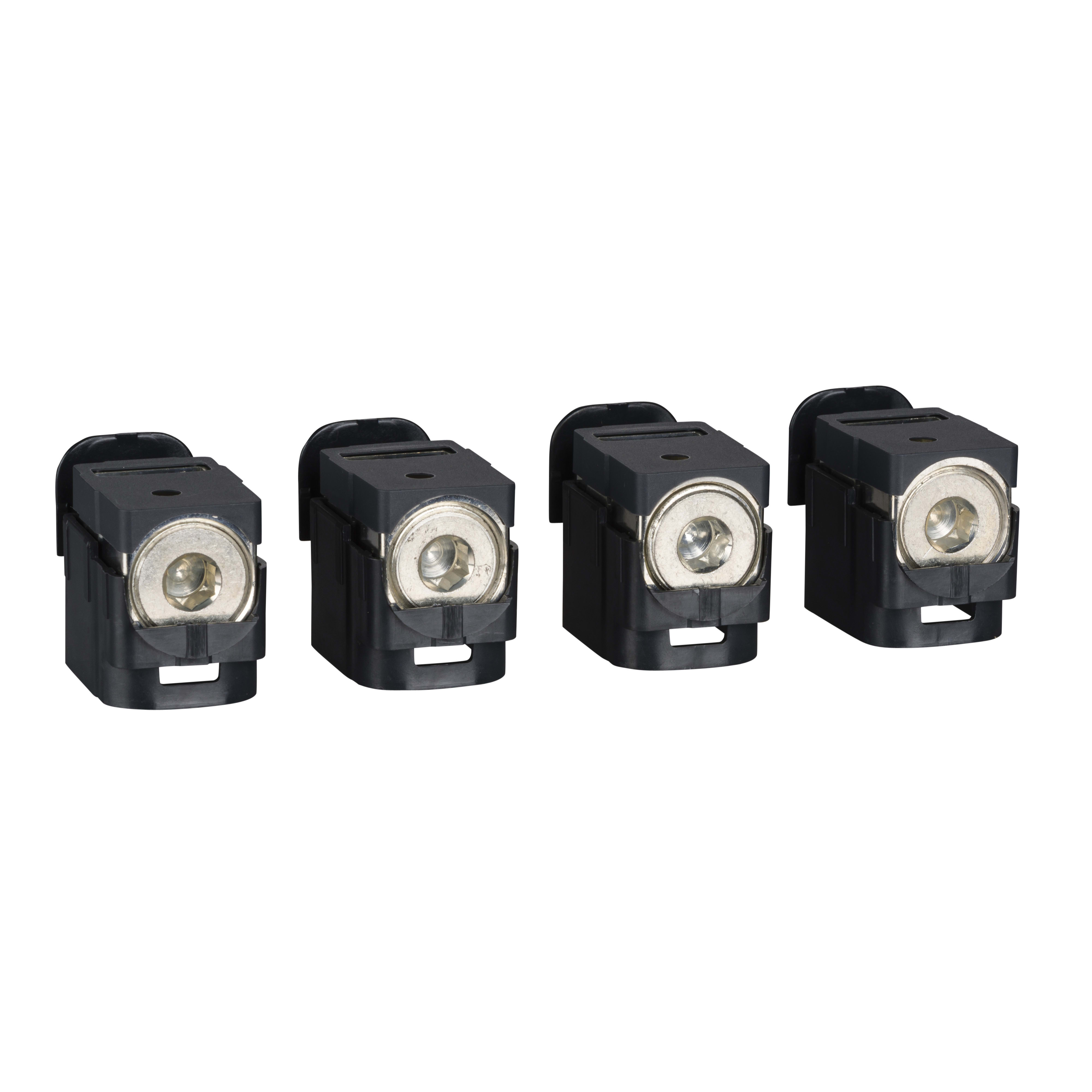 SCHNEIDER ELECTRIC - 4 morsetti in alluminio - per 1 cavo 120..185 mm² - INS250, NSX100..250