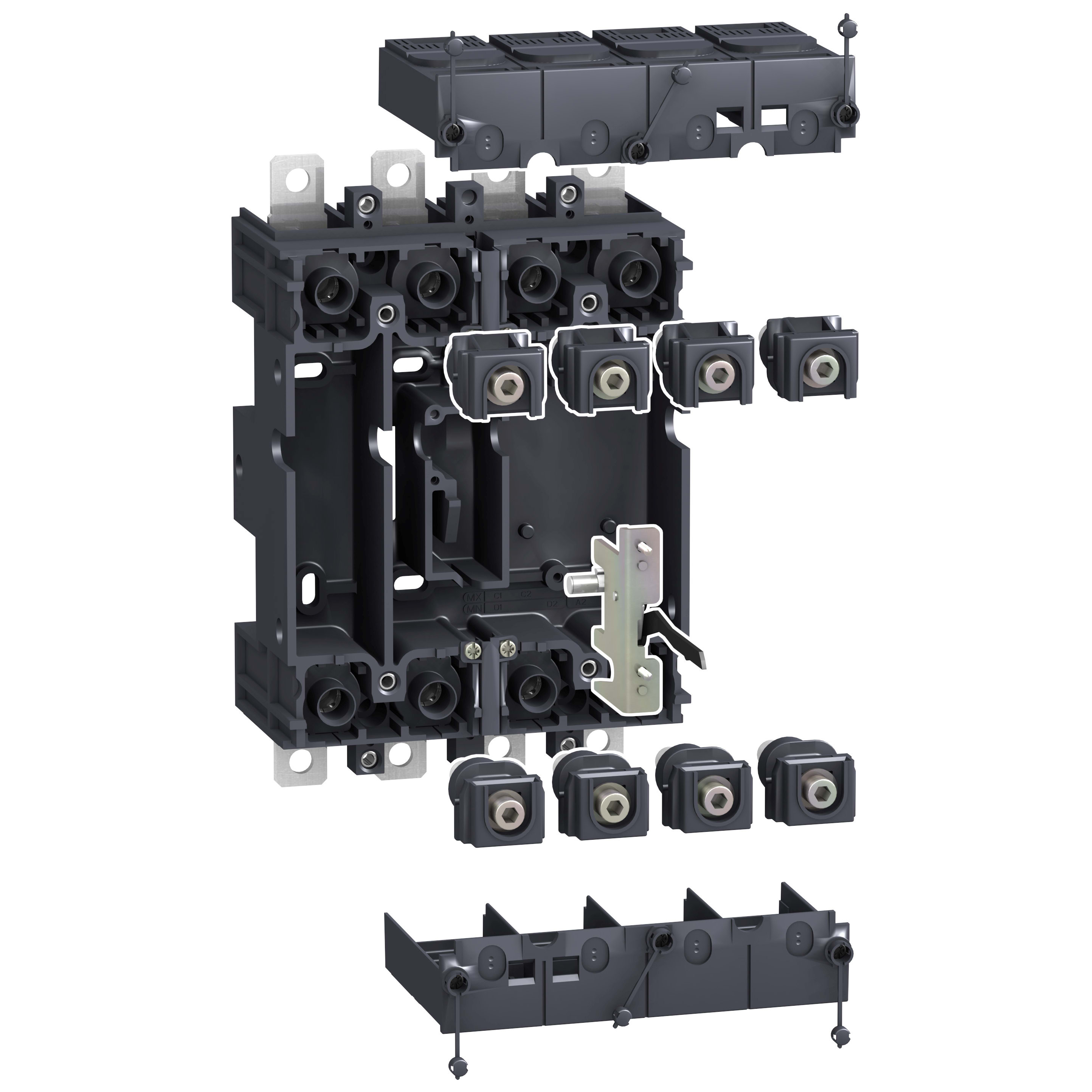 SCHNEIDER ELECTRIC - Zoccolo per rimovibile 4P per NSX100/250