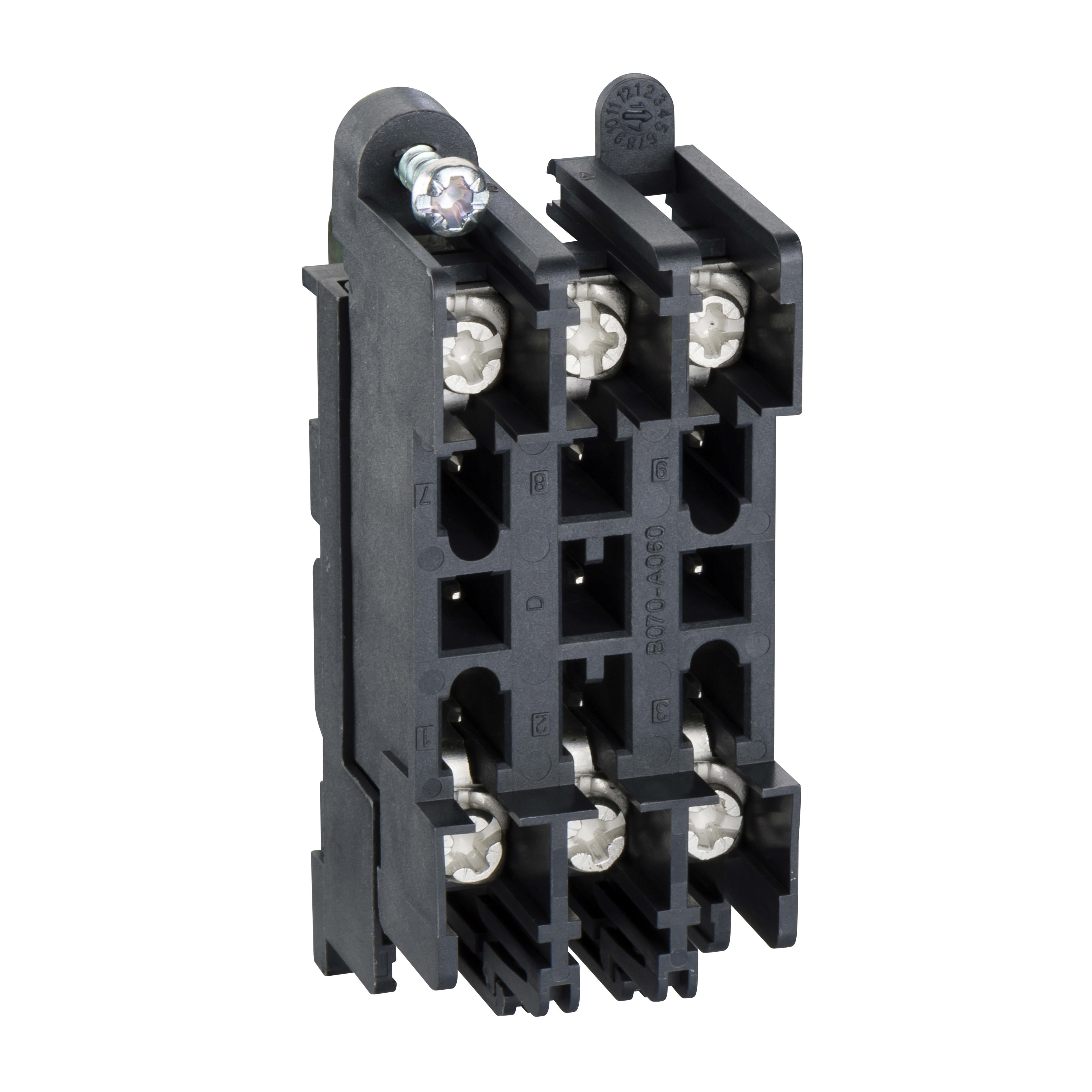 SCHNEIDER ELECTRIC - 9 connettori cablaggio fissi per base - Per NSX100..630