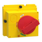 SCHNEIDER ELECTRIC - Manovra rotativa diretta, ComPacT NSX100/160/250, manovra rossa su fronte giallo, IP40