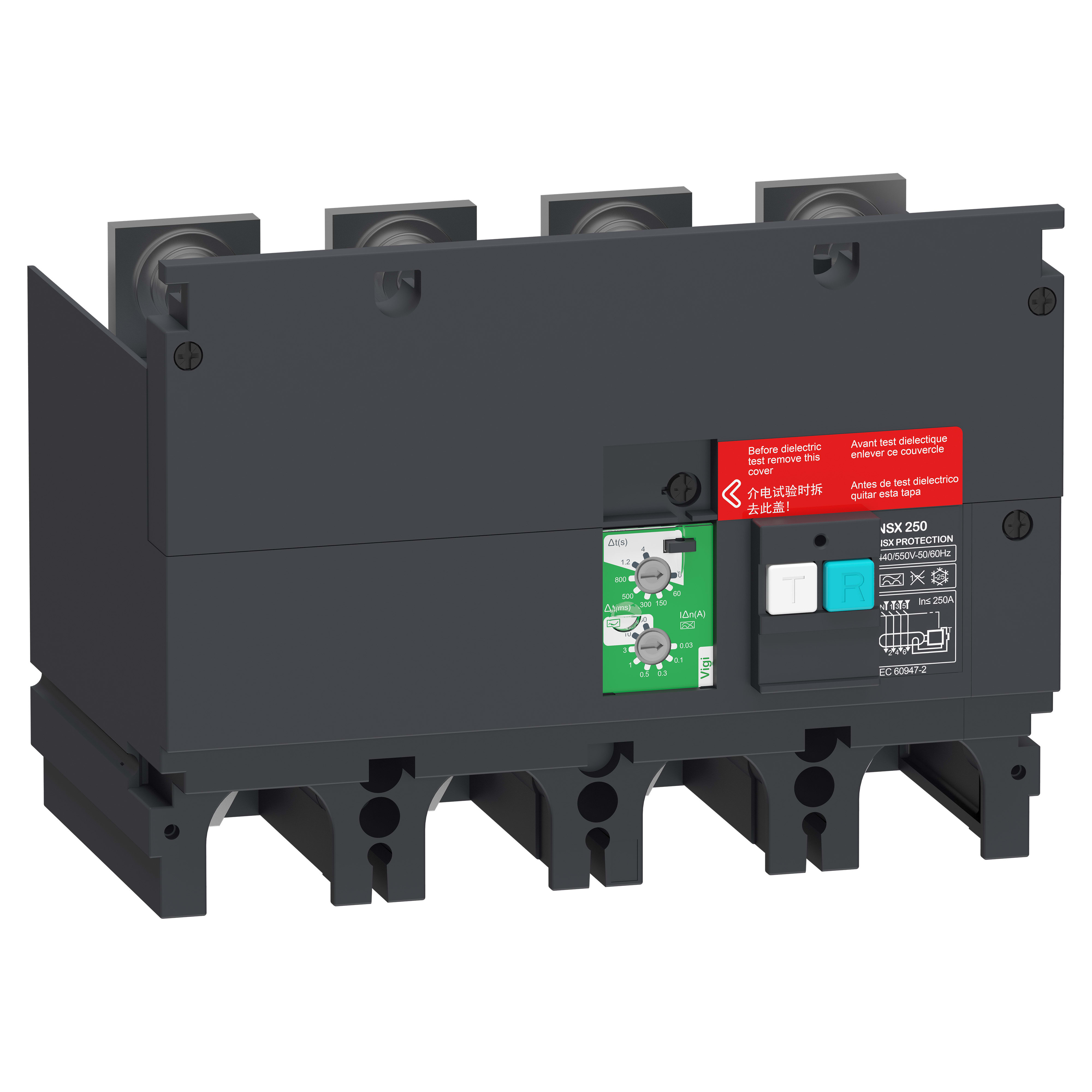SCHNEIDER ELECTRIC - Modulo di protezione aggiuntivo per correnti differenziali VigiPacT, ComPacT NSX 250, da 440 VAC a 550 VAC, da 30 mA a 30 A, 4 poli