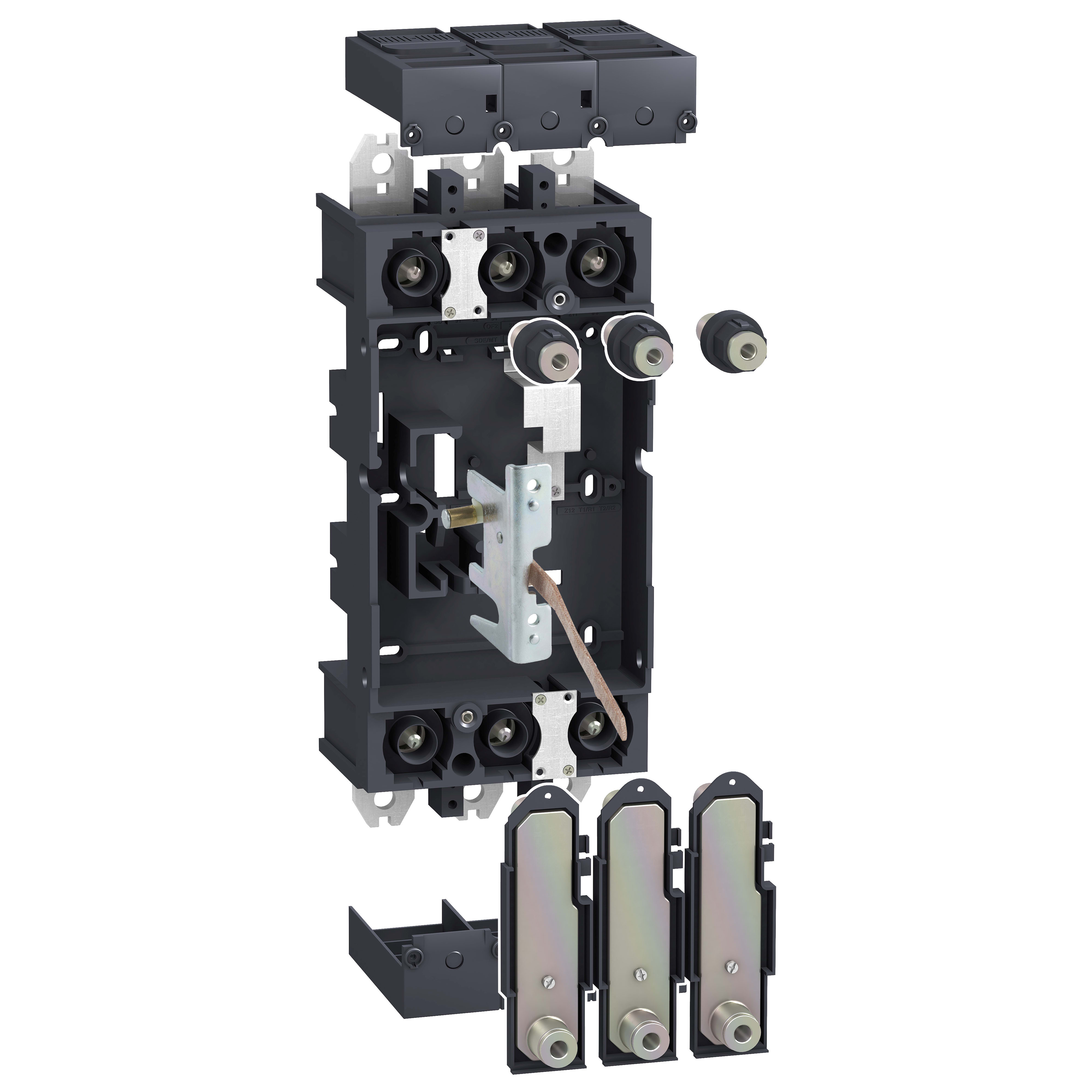 SCHNEIDER ELECTRIC - Kit con base plug-in - 3 poli - Per Vigi NSX400..630