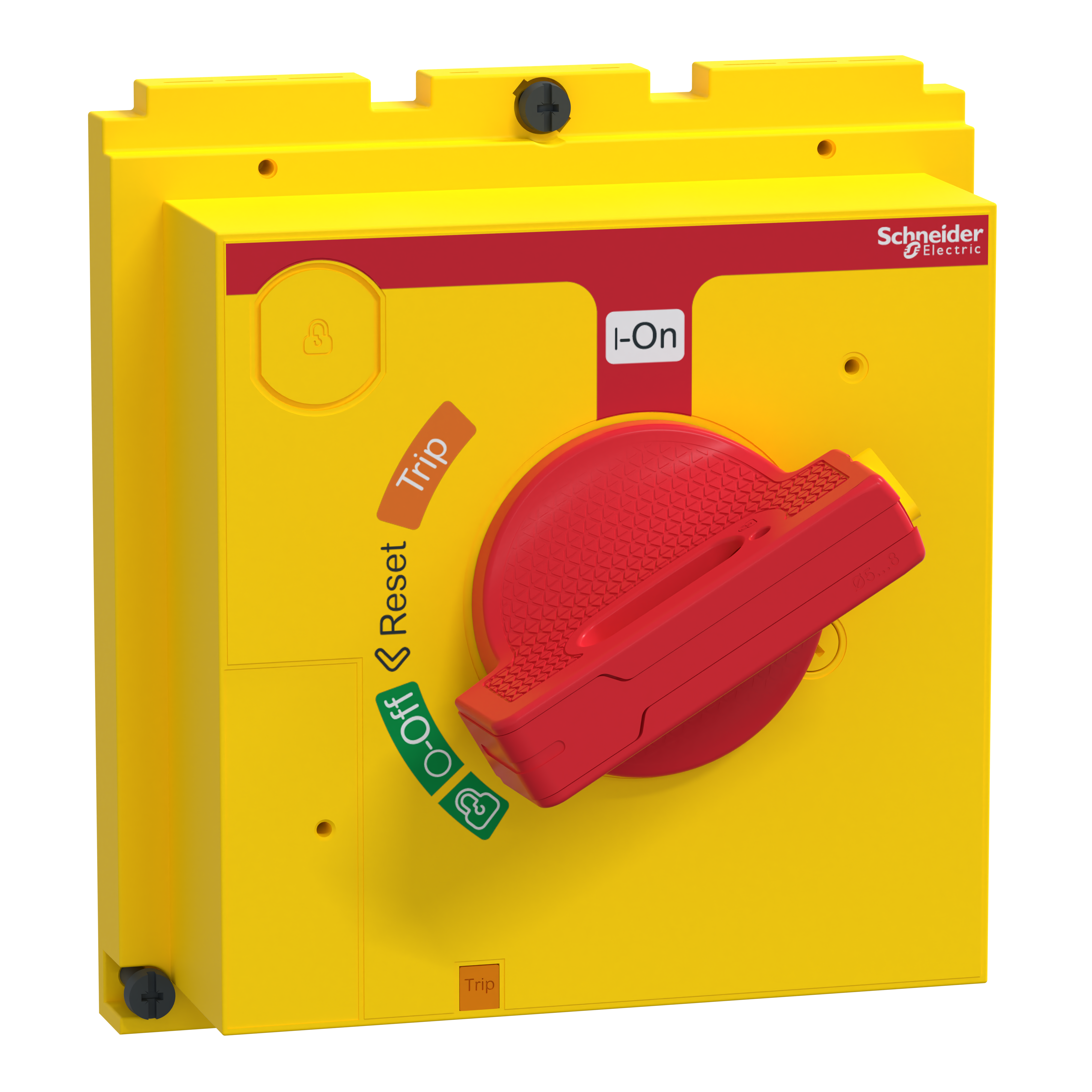 SCHNEIDER ELECTRIC - Manovra rotativa diretta, ComPacT NSX400/630, manovra rossa su fronte giallo, IP40
