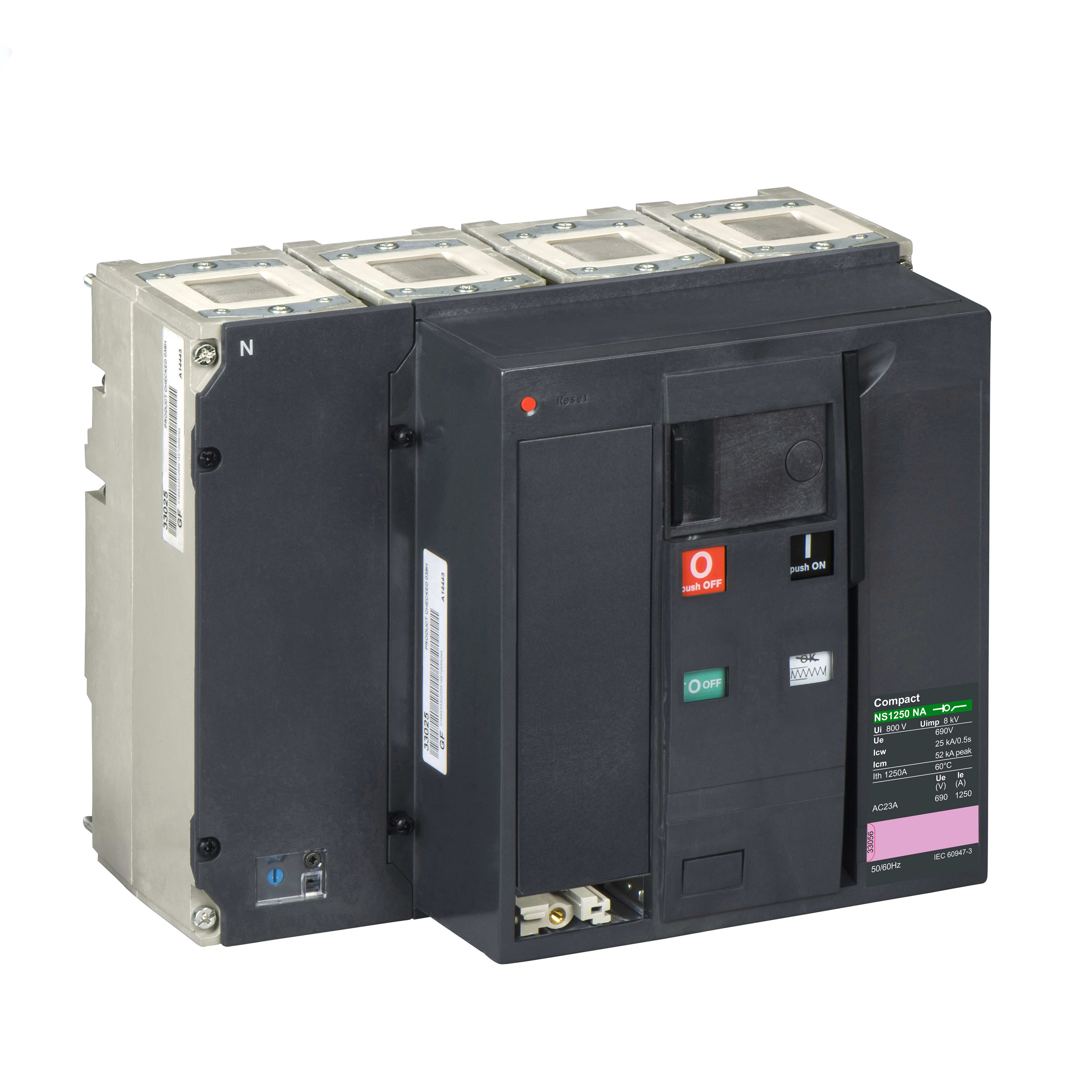 SCHNEIDER ELECTRIC - Blocco interruzione non automatico per ComPacT NSX1250 NA DC PV, 1250 A, 4 poli, corrente continua