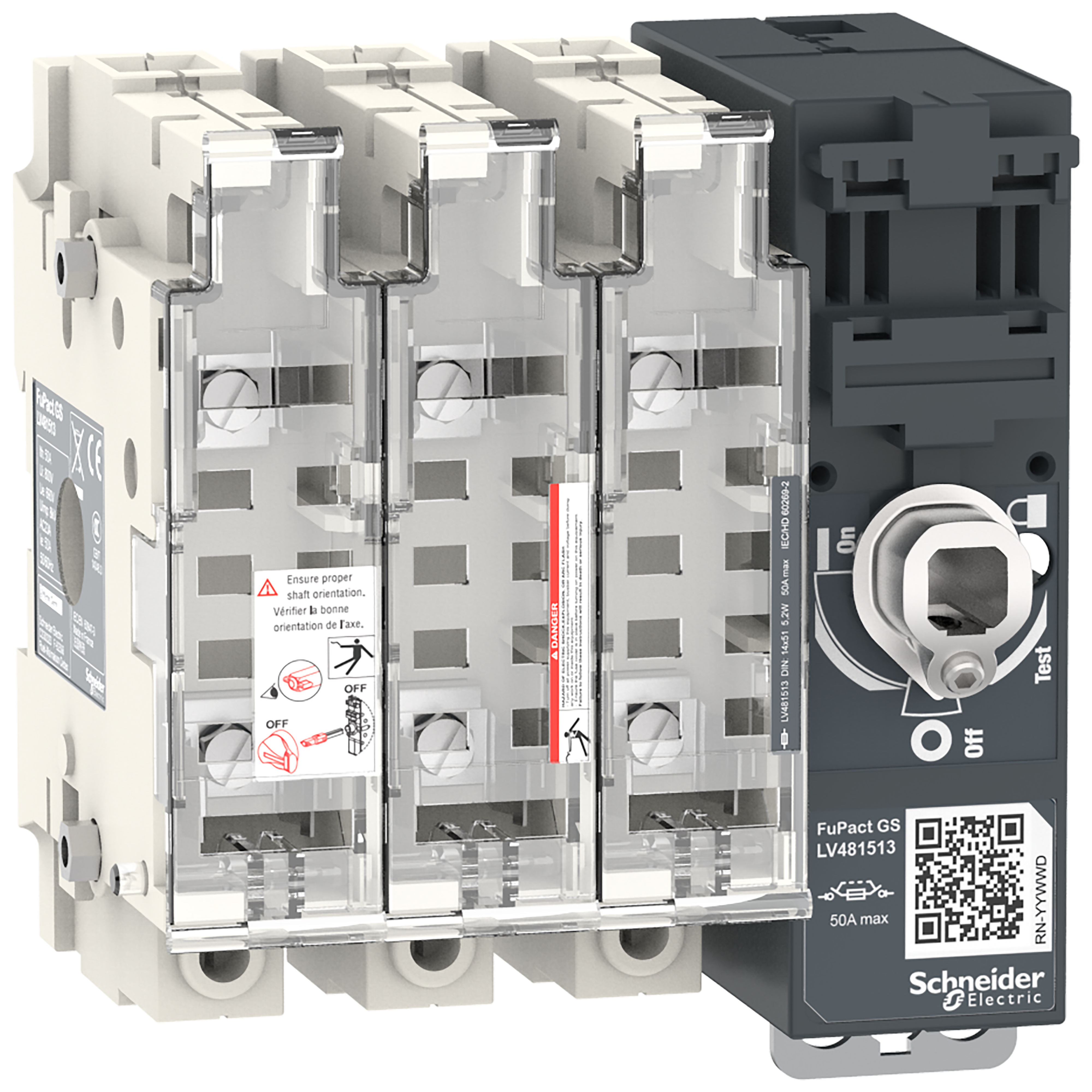 SCHNEIDER ELECTRIC - Interruttore-sezionatore con fusibili, FuPact, FuPactGS NFC50, 3 poli
