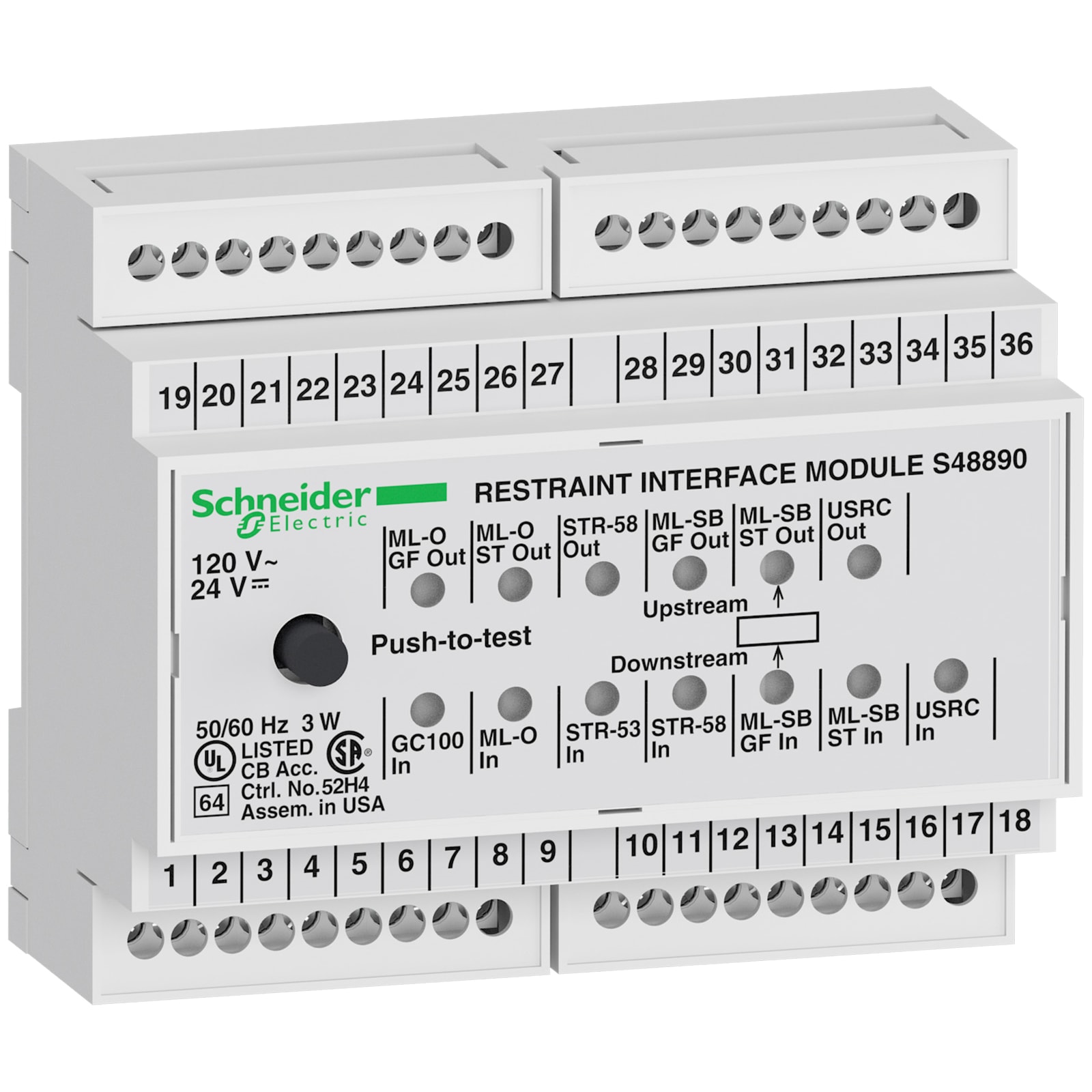 SCHNEIDER ELECTRIC - Restraint Interface module (RIM) 120 V AC