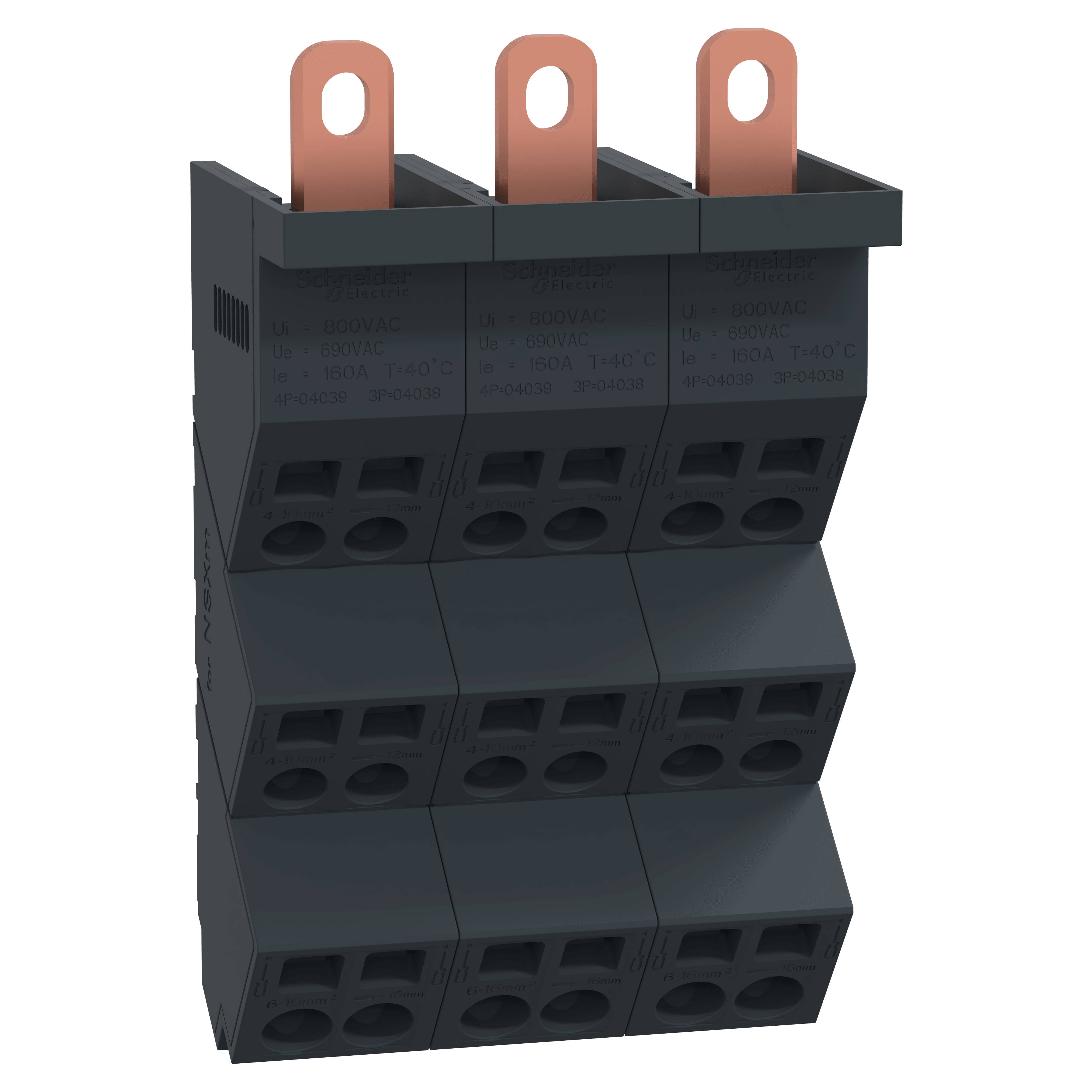 SCHNEIDER ELECTRIC - Polybloc NSXm 4P 160A