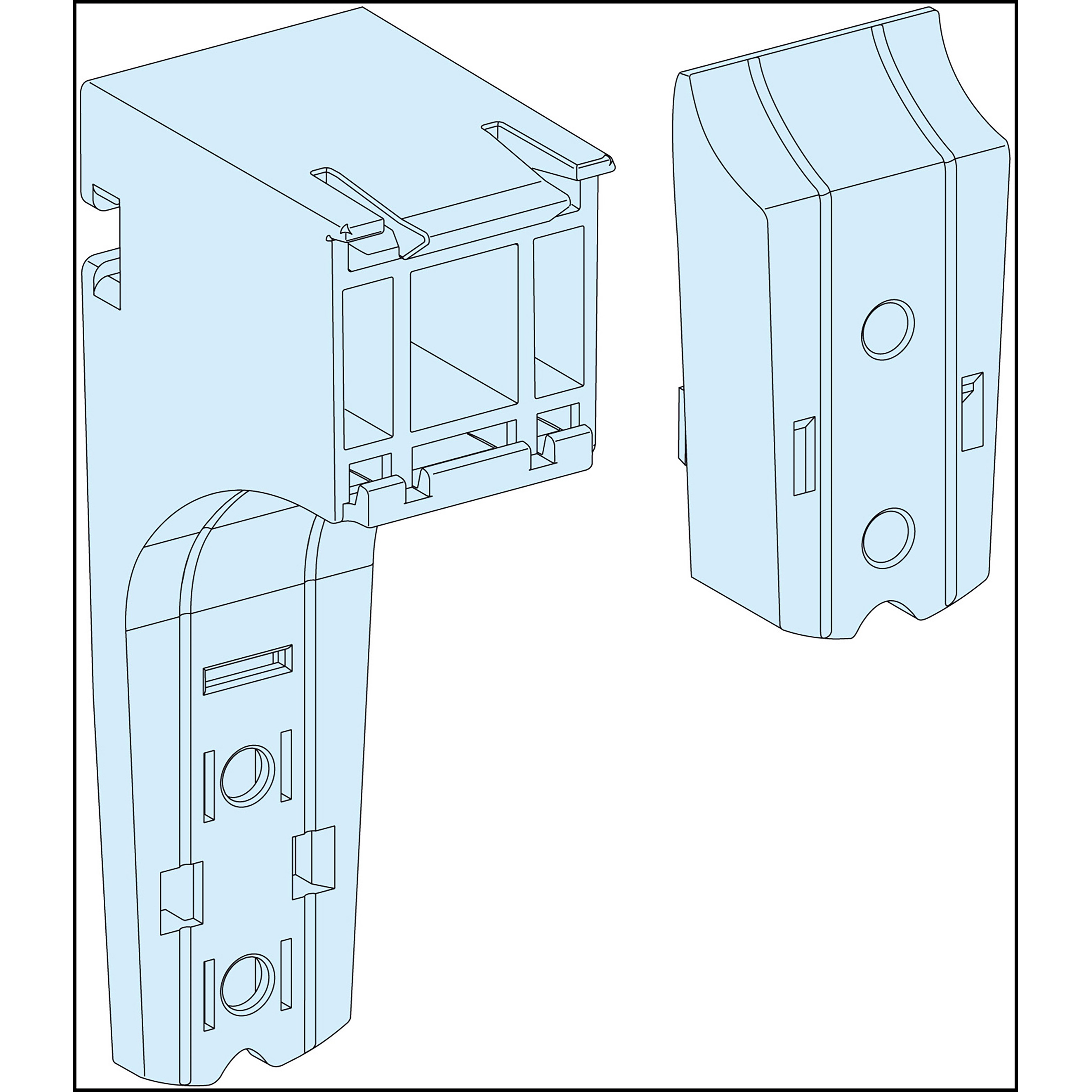 SCHNEIDER ELECTRIC - 10 supporti regolabili per canaline H