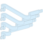 SCHNEIDER ELECTRIC - Collegamenti, Linergy, Linergy, Coll. 250A NS rim/est/rot-INS250 H 4P
