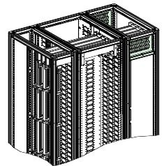 SCHNEIDER ELECTRIC - Segregazione, PrismaSeT 6300, forma 2, 3M, segregazione orizzontale anteriore e posteriore, per armadi L 300, P600