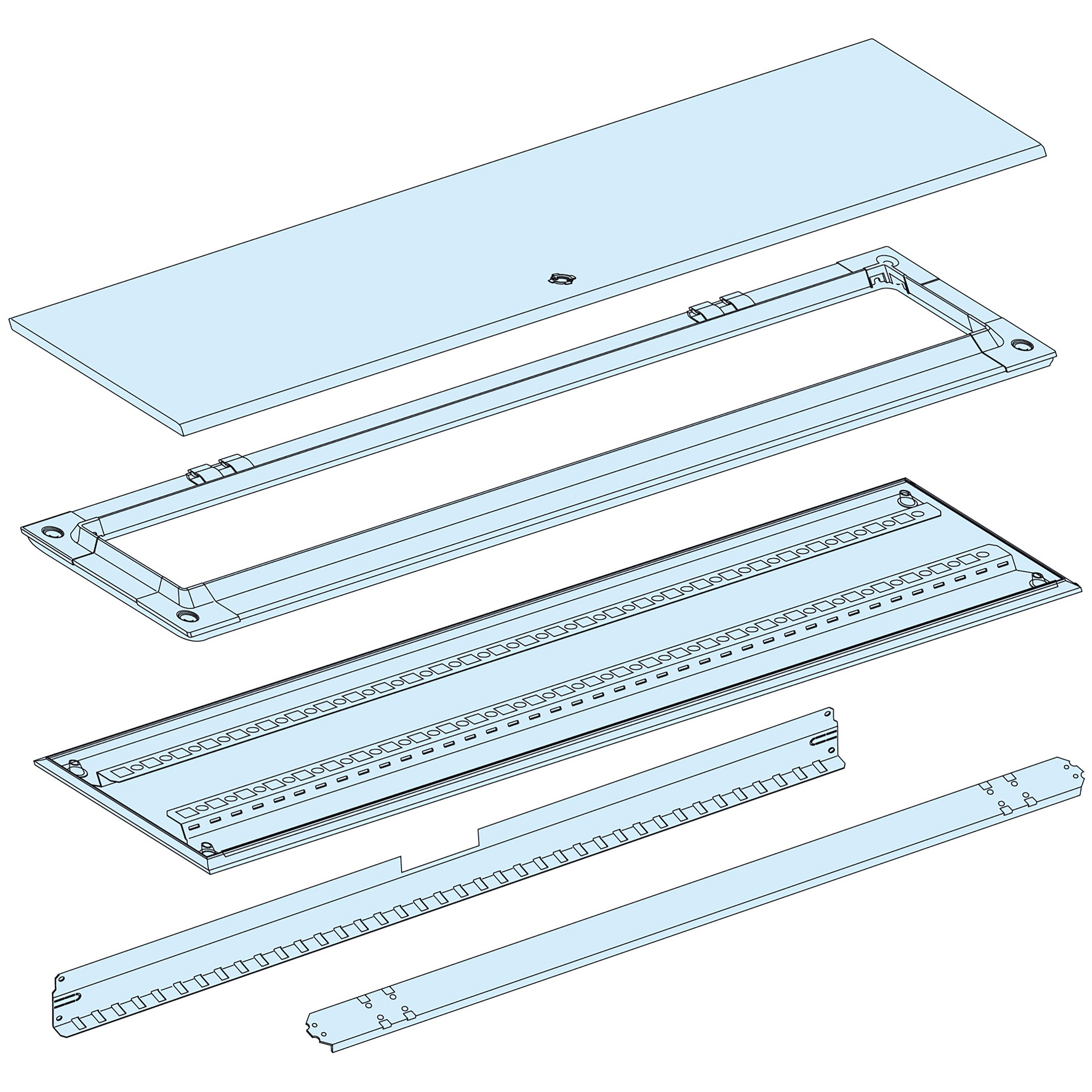 SCHNEIDER ELECTRIC - Pannello posteriore e porta PrismaSeT G per estensione per canalina 7M P300mm A450mm IP55