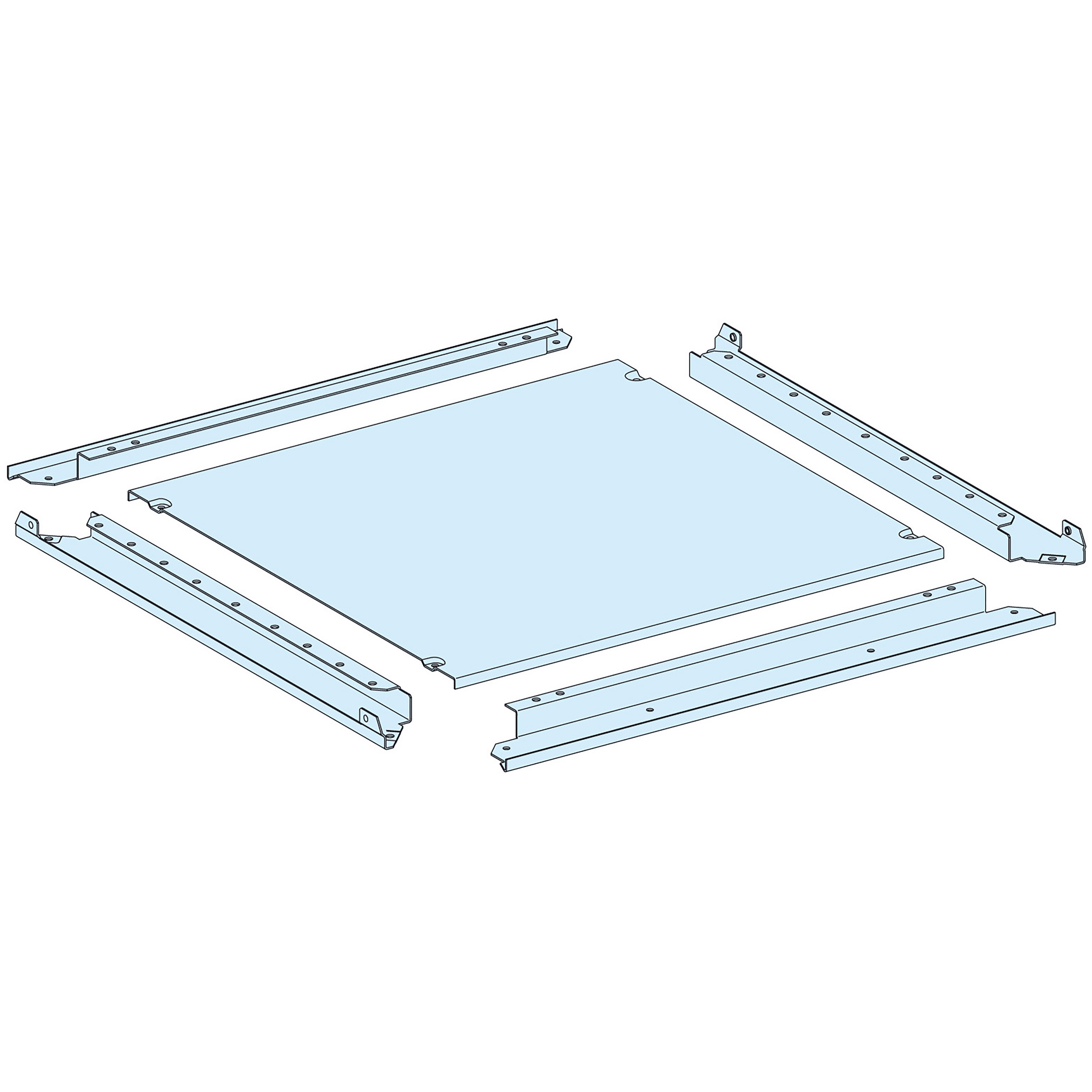 SCHNEIDER ELECTRIC - Struttura, PrismaSeT, Piastra, PPC piena IP55 L300 P400 Prisma P