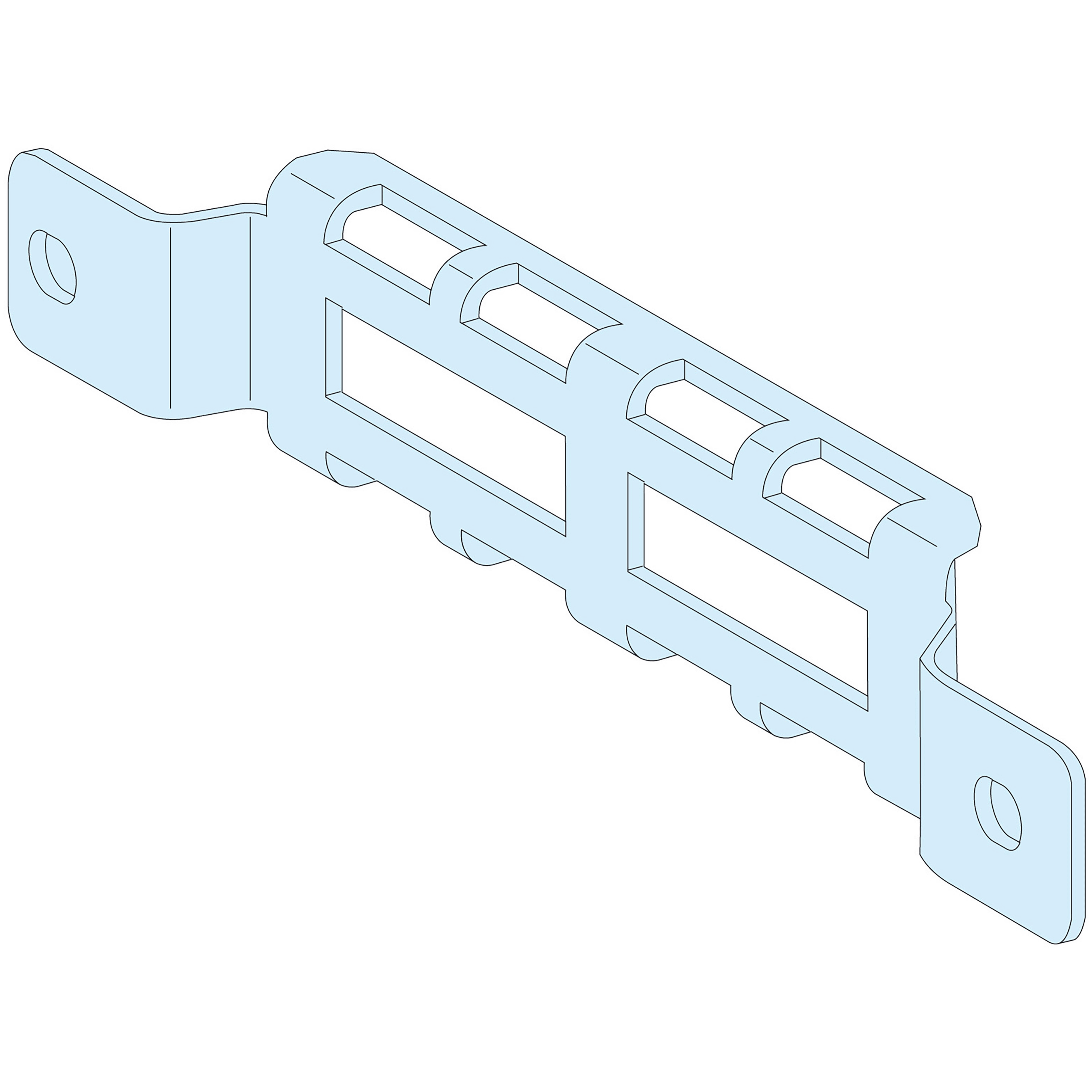SCHNEIDER ELECTRIC - Struttura, PrismaSeT, Accessori, 4 adatt.supporti amarraggio cavi P400