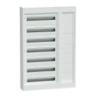 SCHNEIDER ELECTRIC - Centralino per apparecchi modulari con canalina laterale, PrismaSeT S, parete, 7 x 24 moduli, 1 morsettiera di terra, senza porta