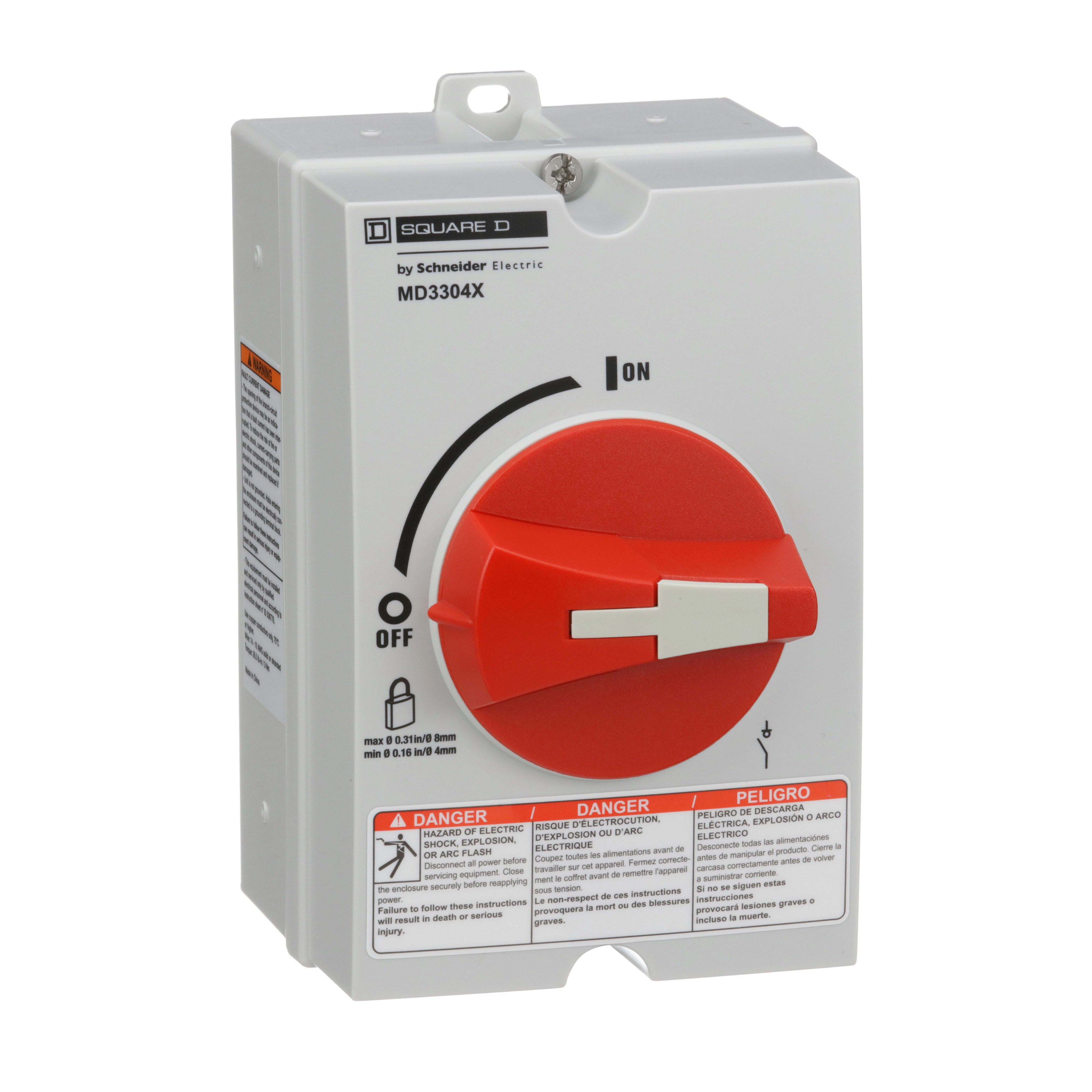 SCHNEIDER ELECTRIC - Switch Motor Disconnect 30A 3P NEMA 4X