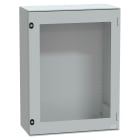 SCHNEIDER ELECTRIC - Cassetta in poliestere montata a parete, PanelSeT PLM, porta trasparente, 847x636x300mm, IP66, IK08, RAL 7035