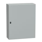 SCHNEIDER ELECTRIC - Cassetta in acciaio montata a parete, PanelSeT S3D, porta piena, senza piastra di montaggio, 1000x800x300mm, IP66, IK10