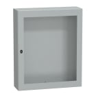 SCHNEIDER ELECTRIC - Cassetta in acciaio montata a parete, PanelSeT S3D, porta trasparente, senza piastra di montaggio, 1200x1000x300 mm, IP66, IK08