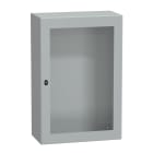 SCHNEIDER ELECTRIC - Cassetta in acciaio montata a parete, PanelSeT S3D, porta trasparente, senza piastra di montaggio, 1200x800x400mm, IP66, IK08