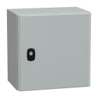 SCHNEIDER ELECTRIC - Cassetta in acciaio montata a parete, PanelSeT S3D, porta piena, con piastra di montaggio, 300x300x200mm, IP66, IK10