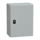 SCHNEIDER ELECTRIC - Cassetta in acciaio montata a parete, PanelSeT S3D, porta piena, senza piastra di montaggio, 400x300x200mm, IP66, IK10