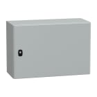SCHNEIDER ELECTRIC - Cassetta in acciaio montata a parete, PanelSeT S3D, porta piena, con piastra di montaggio, 400x600x250mm, IP66, IK10