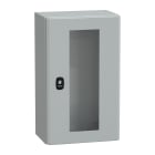 SCHNEIDER ELECTRIC - Cassetta in acciaio montata a parete, PanelSeT S3D, porta trasparente, senza piastra di montaggio, 500x300x200mm, IP66, IK08