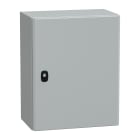 SCHNEIDER ELECTRIC - Cassetta in acciaio montata a parete, PanelSeT S3D, porta piena, con piastra di montaggio, 500x400x250mm, IP66, IK10