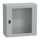 SCHNEIDER ELECTRIC - Cassetta in acciaio montata a parete, PanelSeT S3D, porta trasparente, senza piastra di montaggio, 500x500x250mm, IP66, IK08