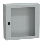 SCHNEIDER ELECTRIC - Cassetta in acciaio montata a parete, PanelSeT S3D, porta trasparente, senza piastra di montaggio, 600x600x200mm, IP66, IK08