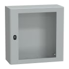 SCHNEIDER ELECTRIC - Cassetta in acciaio montata a parete, PanelSeT S3D, porta trasparente, senza piastra di montaggio, 600x600x250mm, IP66, IK08