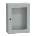 SCHNEIDER ELECTRIC - Cassetta in acciaio montata a parete, PanelSeT S3D, porta trasparente, senza piastra di montaggio, 800x600x250mm, IP66, IK08
