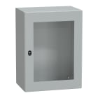 SCHNEIDER ELECTRIC - Cassetta in acciaio montata a parete, PanelSeT S3D, porta trasparente, senza piastra di montaggio, 800x600x400mm, IP66, IK08