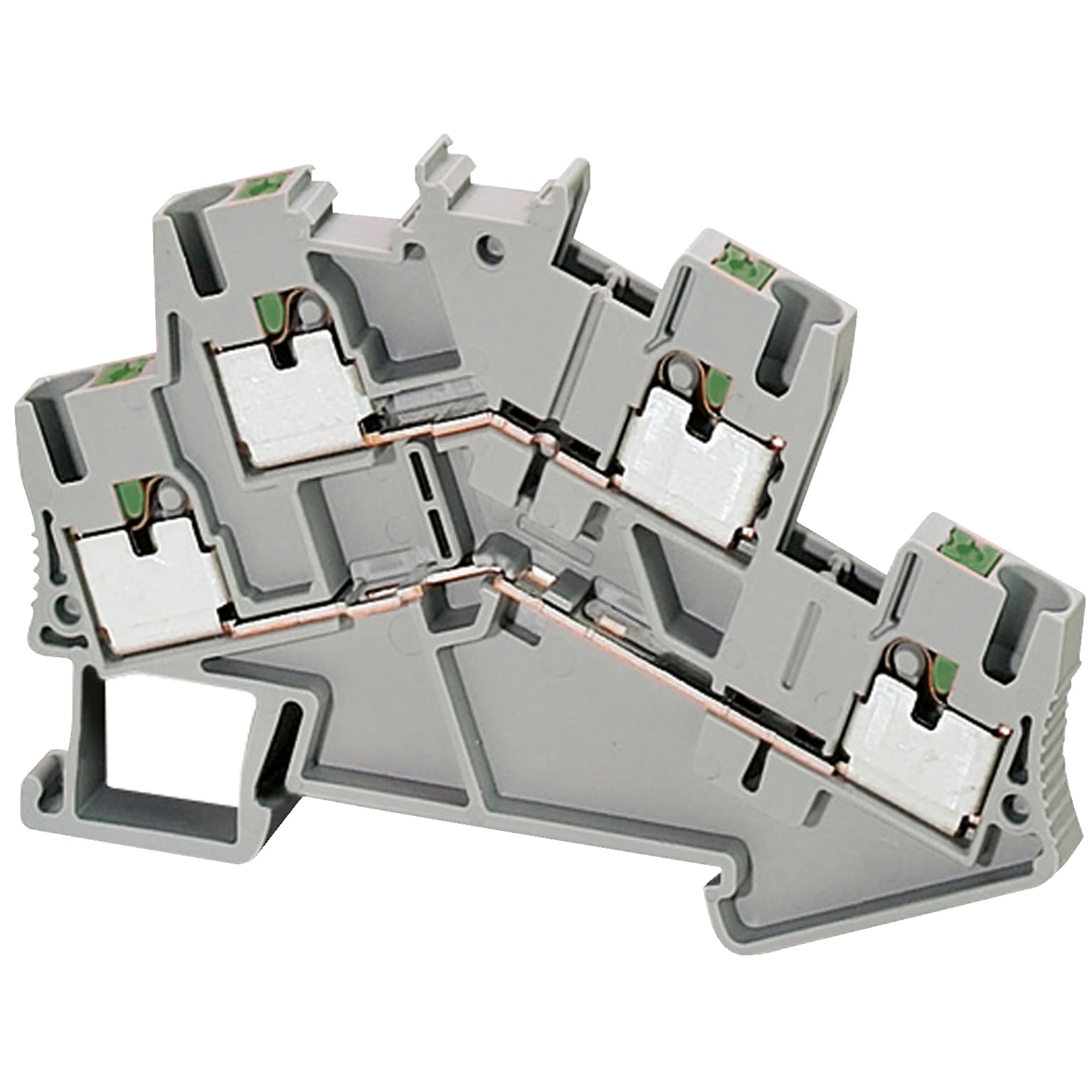 SCHNEIDER ELECTRIC - Morsetto Push-in 2piani 4pt 2,5mm² grigio